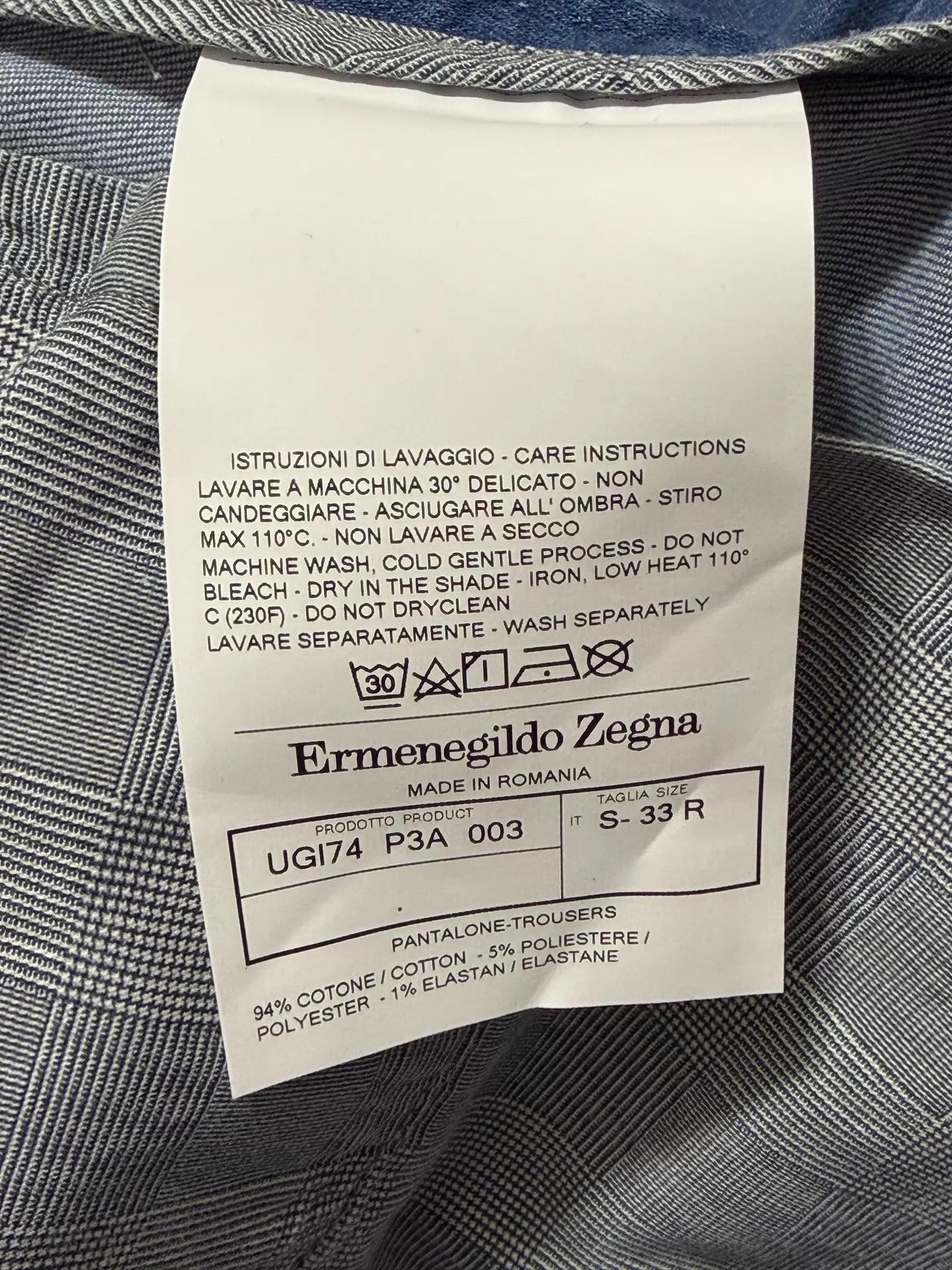 Ermenegildo Zegna Zegna Mid Blue Straight Jeans 33/34 New with Tags Size US 33 - 7 Thumbnail