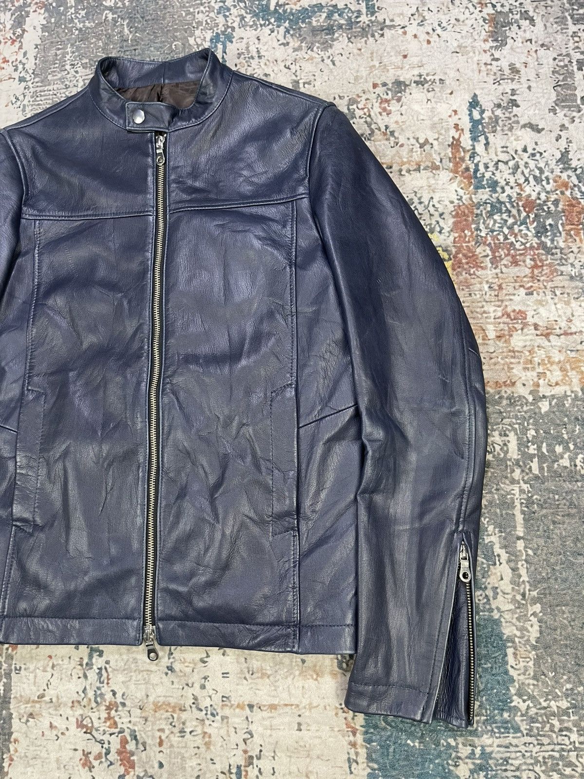 ABAHOUSE Abahouse Cafe Racer Goat Skin Leather Jacket Size US XS / EU 42 / 0 - 3 Thumbnail