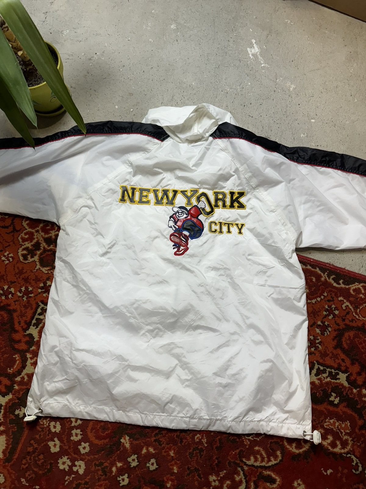 Rap Tees × Vintage Vintage Y2K New York City Rap Nylon Skater Baggy Jacket Size US L / EU 52-54 / 3 - 9 Thumbnail