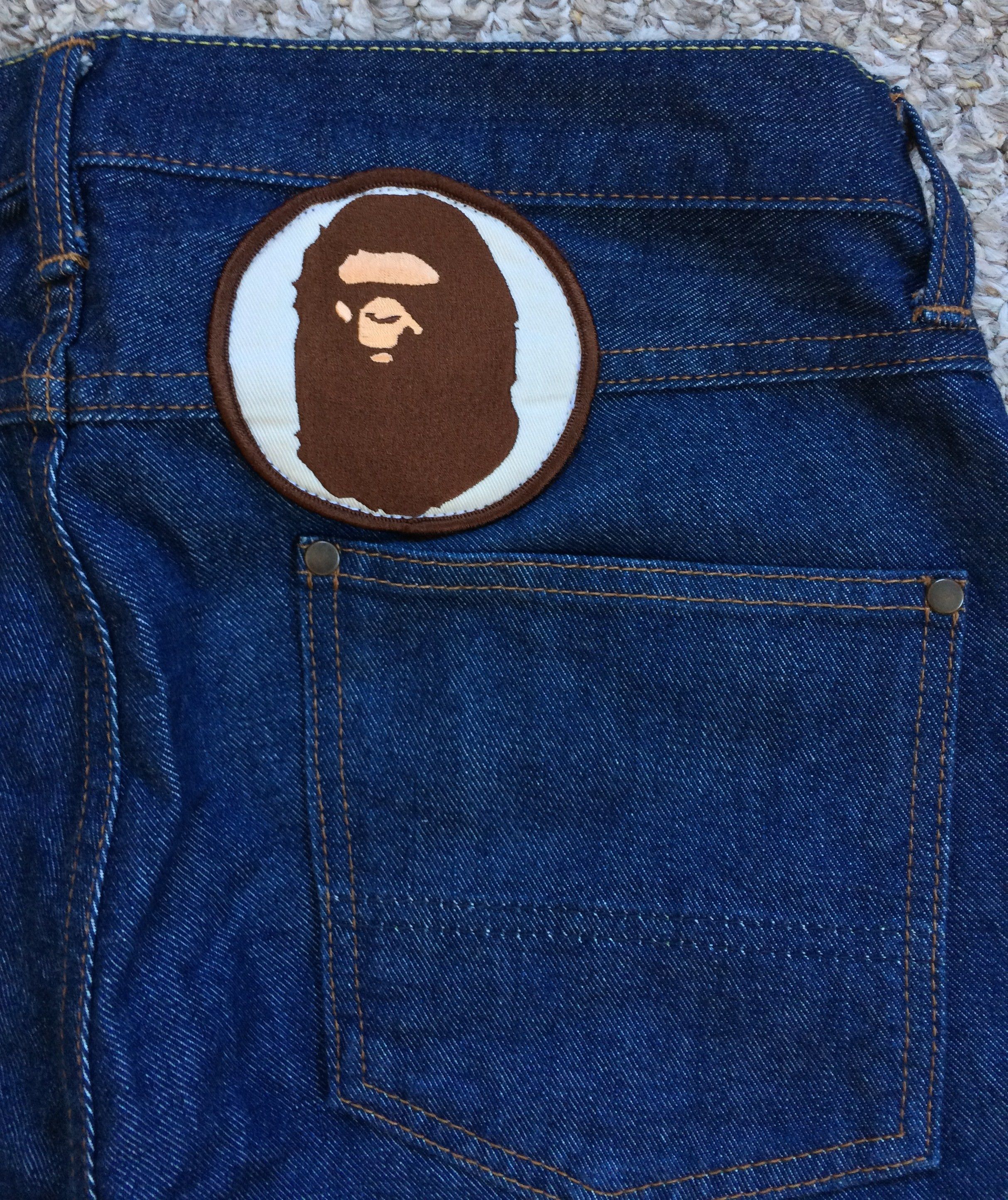 Bape OG Bape Spellout Logo Denim Size US 30 / EU 46 - 2 Thumbnail