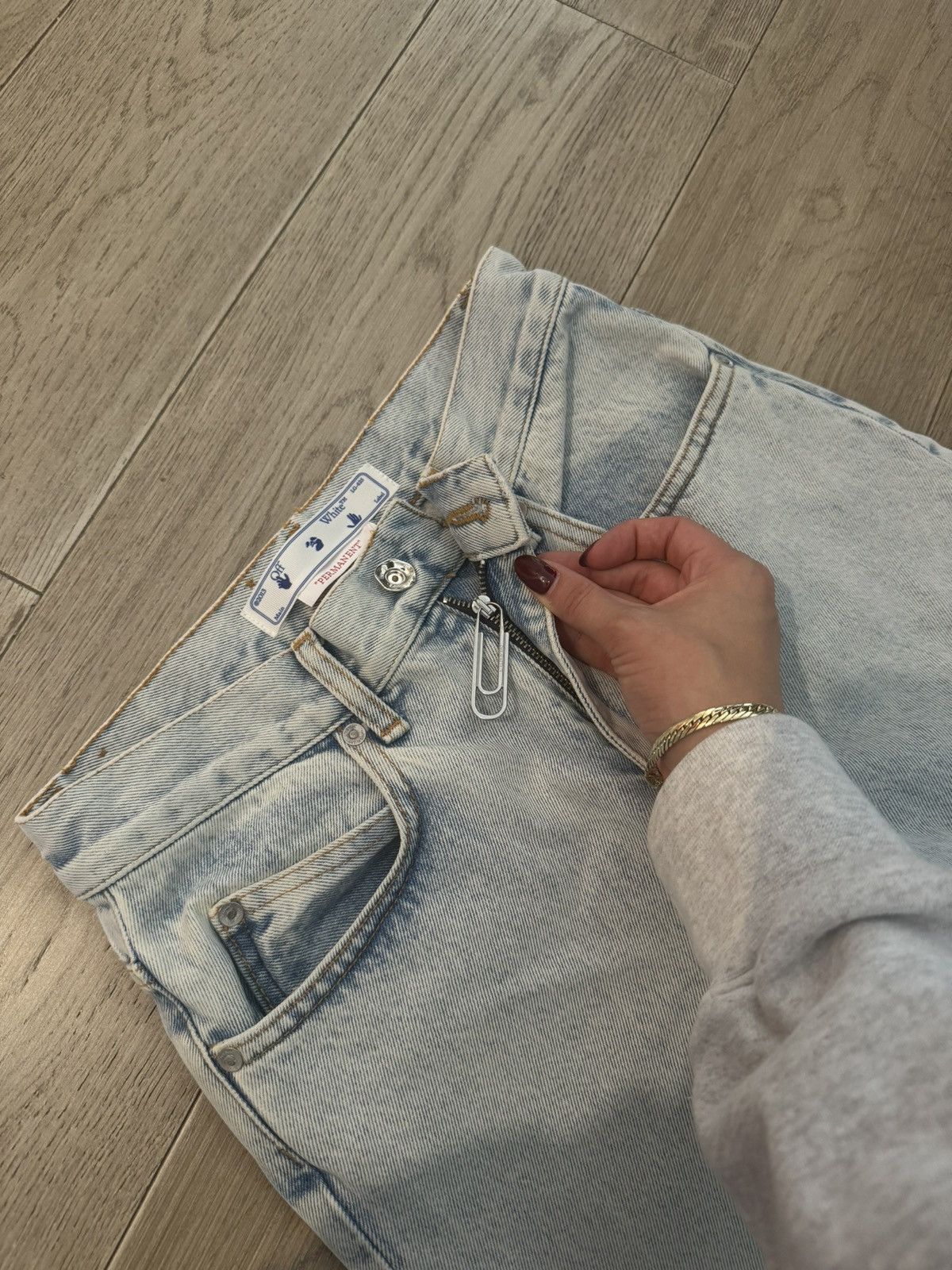 Off-White Off-White Blue Meteor Cut Out Jeans Size 25" / US 0 / IT 36 - 3 Thumbnail