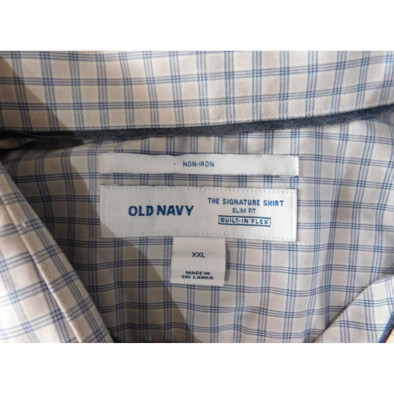 Old Navy Old Navy Mens Shirt 2XL Blue Plaid Slim Fit Button-Up Non-Iron Long Sleeve Size US XXL / EU 58 / 5 - 4 Thumbnail