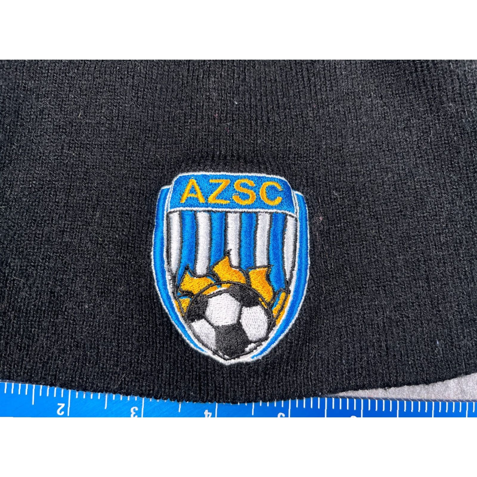 Vintage AZSC Arizona Soccer Club Beanie Adult One Size Black Knit Acrylic Hat Unbranded Unisex Soccer Club Logo 90s12? Size ONE SIZE - 2 Thumbnail