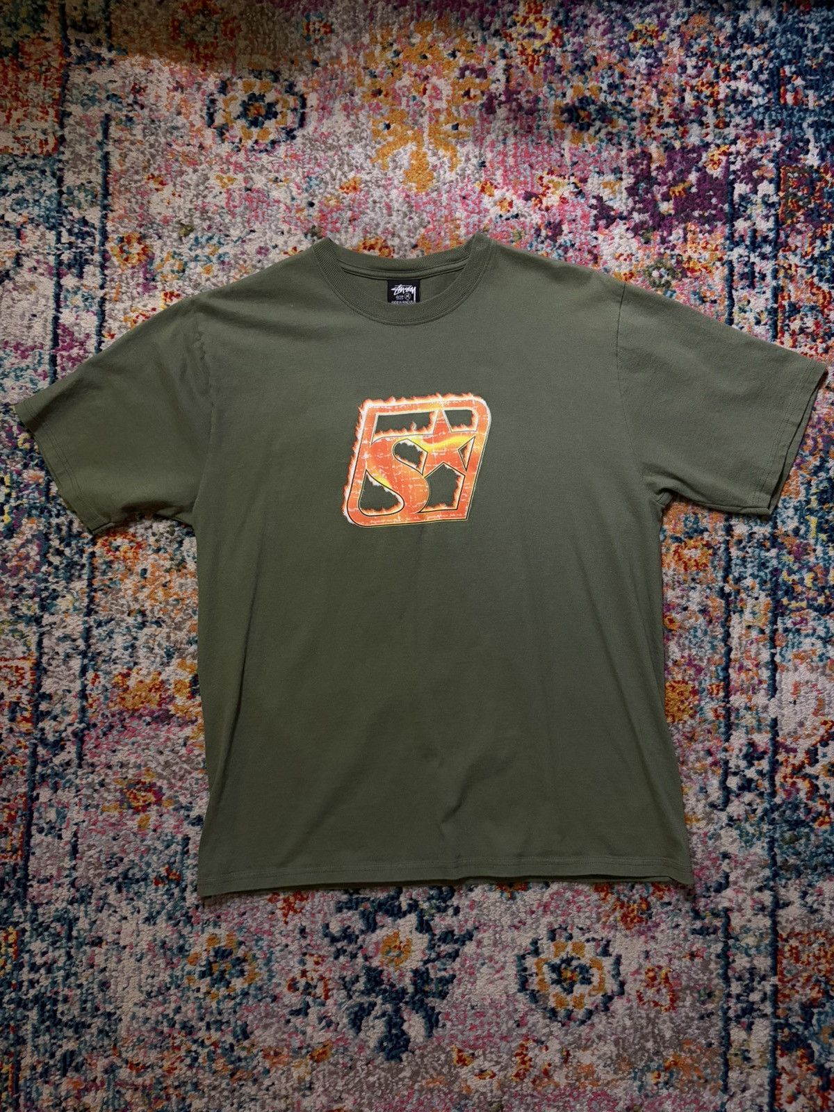 Stussy Logo Blaze T Shirt