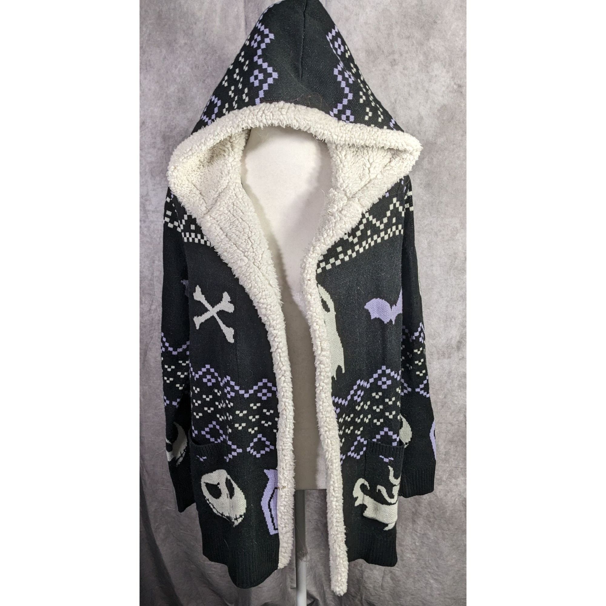 Disney The Nightmare Before Christmas Hooded Cardigan Size S / US 4 / IT 40 - 6 Thumbnail
