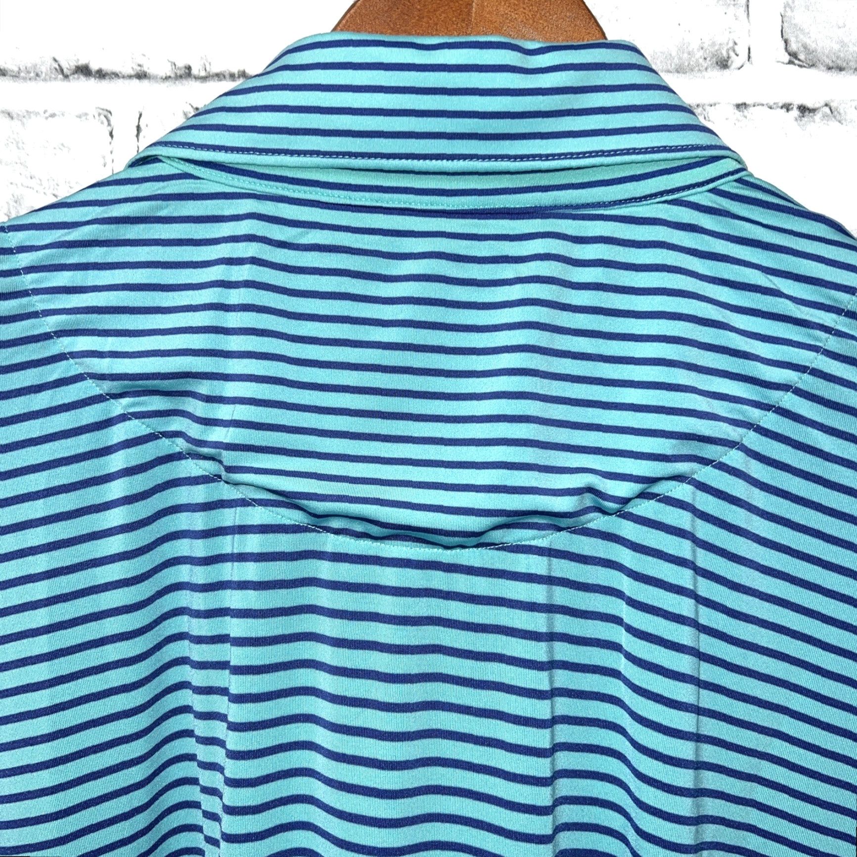Vintage Straight Down Polo Shirt Mens XL Blue Striped Shirt Size US XL / EU 56 / 4 - 5 Thumbnail