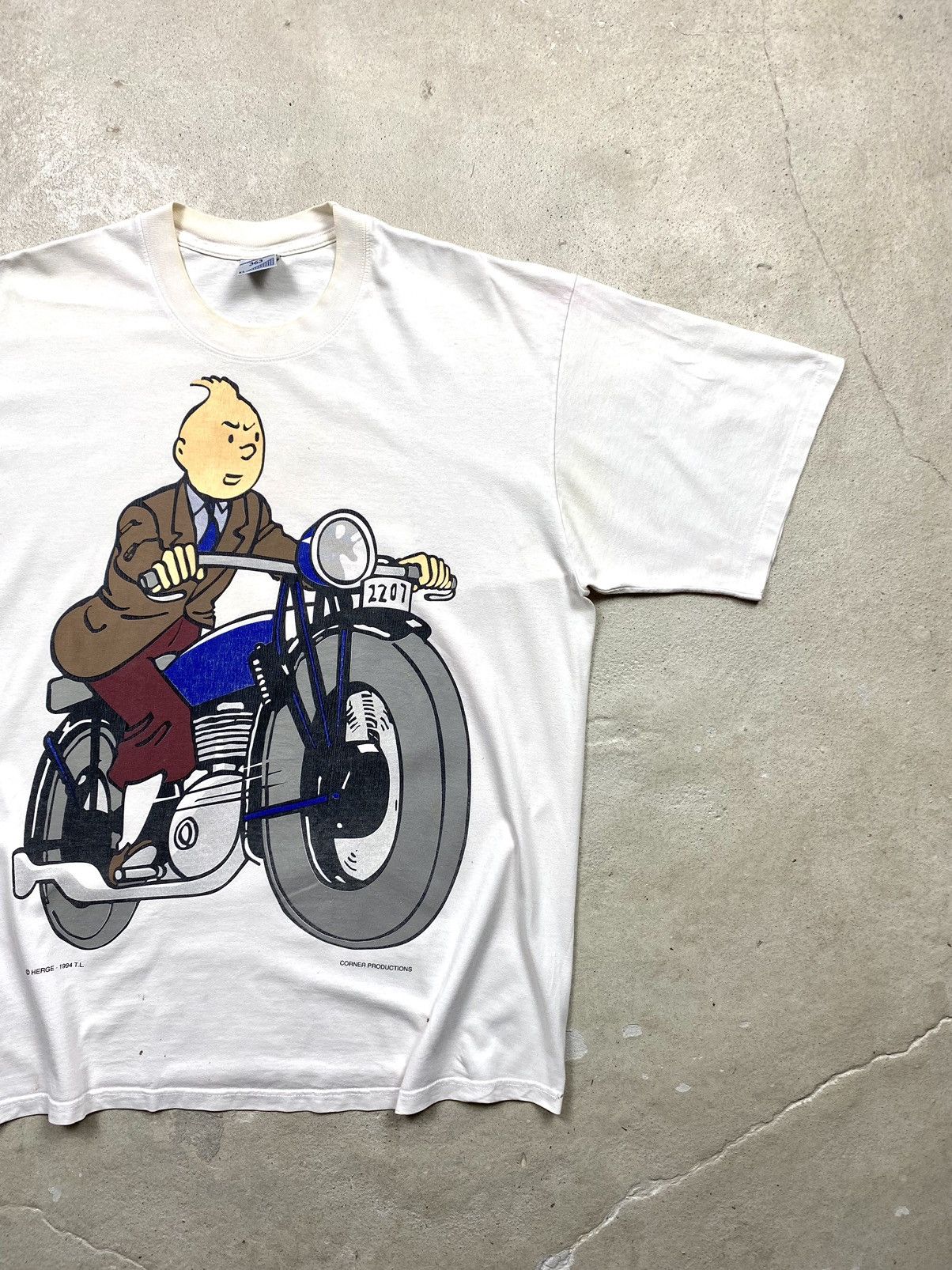 Vintage Vintage 1994 Tin Tin Raider T Shirt Cartoon Comics Size US XL / EU 56 / 4 - 3 Thumbnail