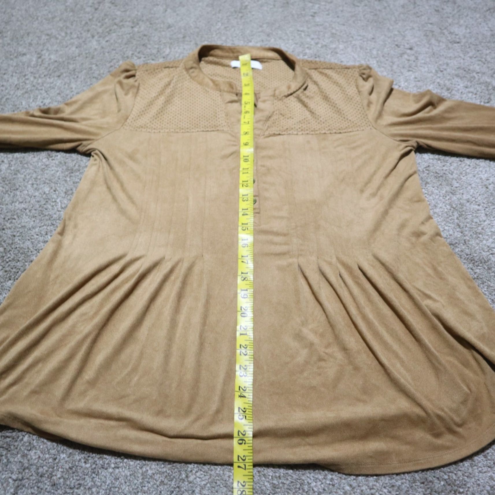 Vintage New Directions Shirt Women's L Brown Linen Roll Tab Sleeve Button Up Blouse Size L Size L / US 10 / IT 46 - 5 Thumbnail