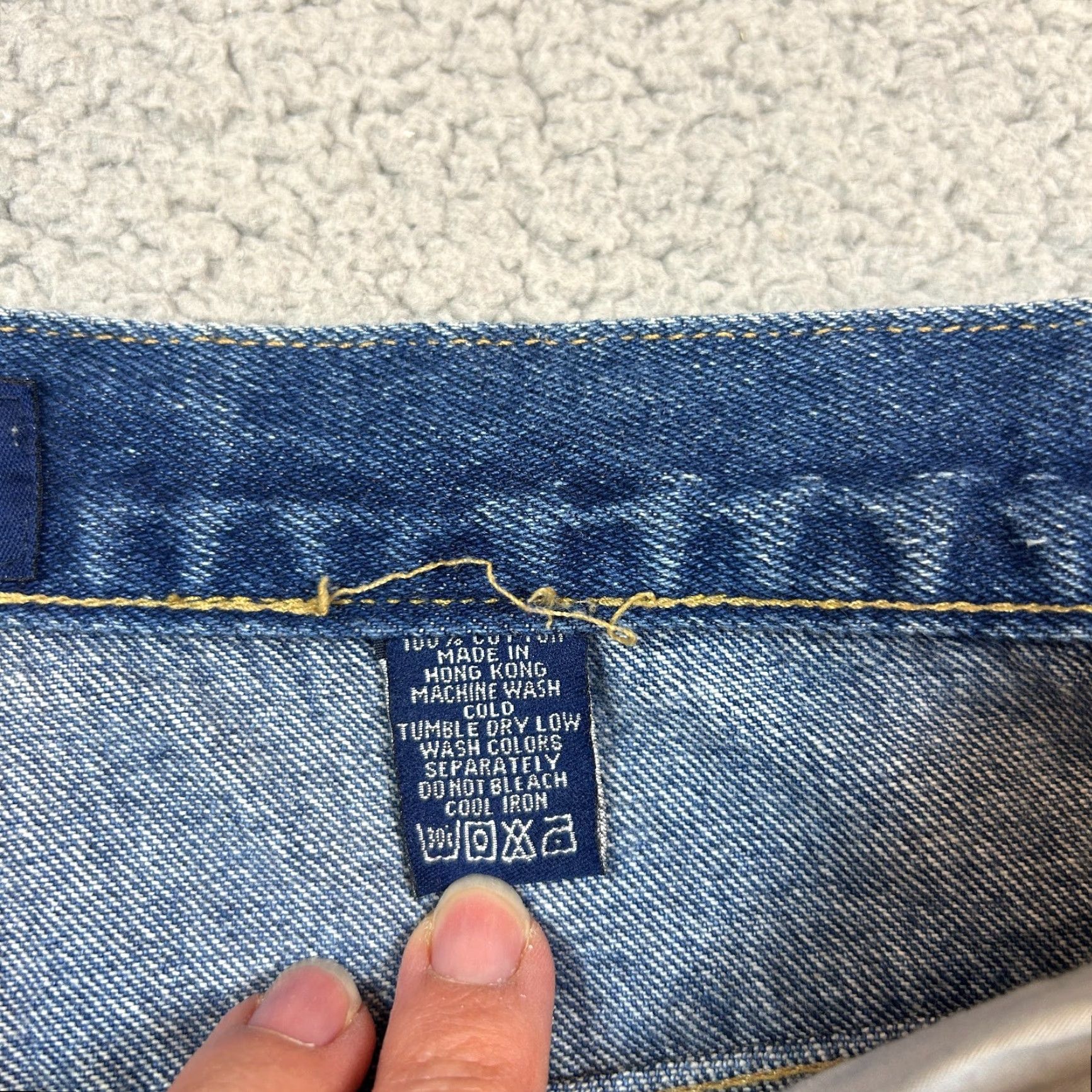 Karl Kani VINTAGE Karl Kani Baggy Denim Carpenter Jeans Mens 36x34 Hip Hop Rap Skater Jeans Wide-Leg 5-Pocket Blue Mens Size US 36 / EU 52 - 4 Thumbnail