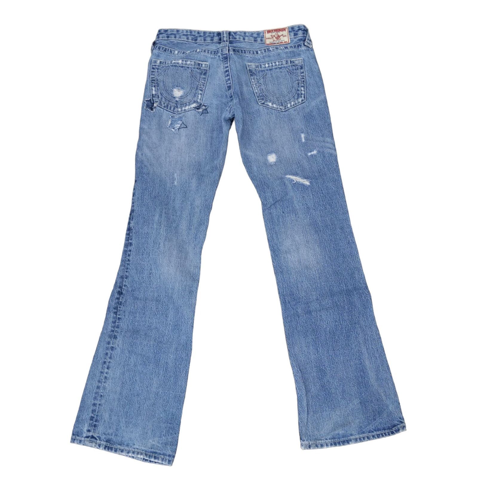 True Religion True Religion Bobby big T Blue Embroider Jeans Sz 28 . Size 28" / US 6 / IT 42 - 4 Thumbnail