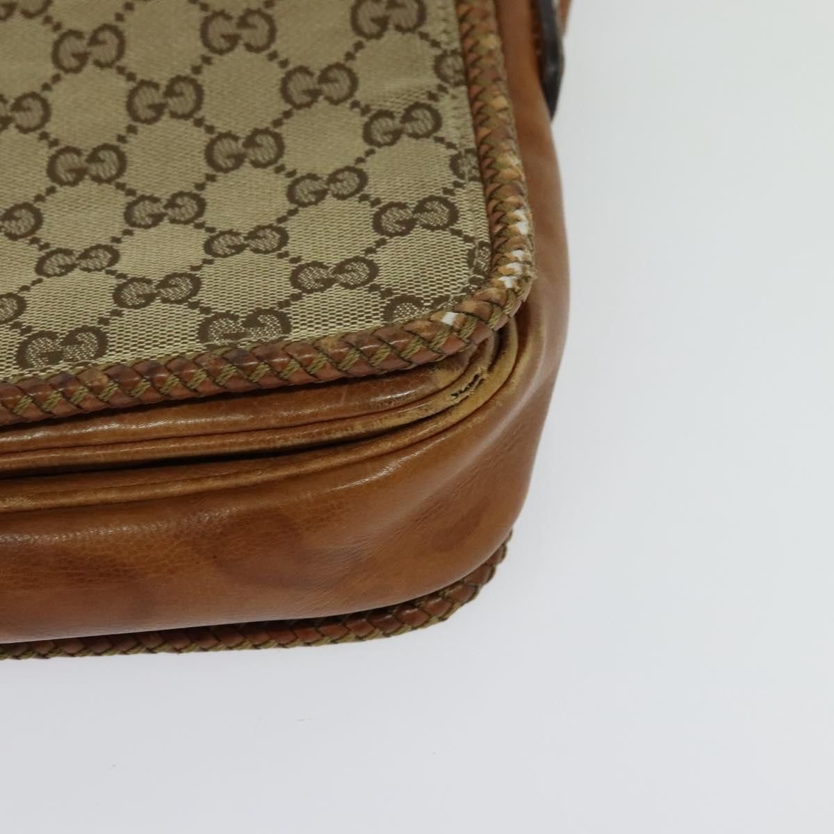 Gucci GUCCI GG Canvas Shoulder Bag Beige Gold Size ONE SIZE - 14 Thumbnail