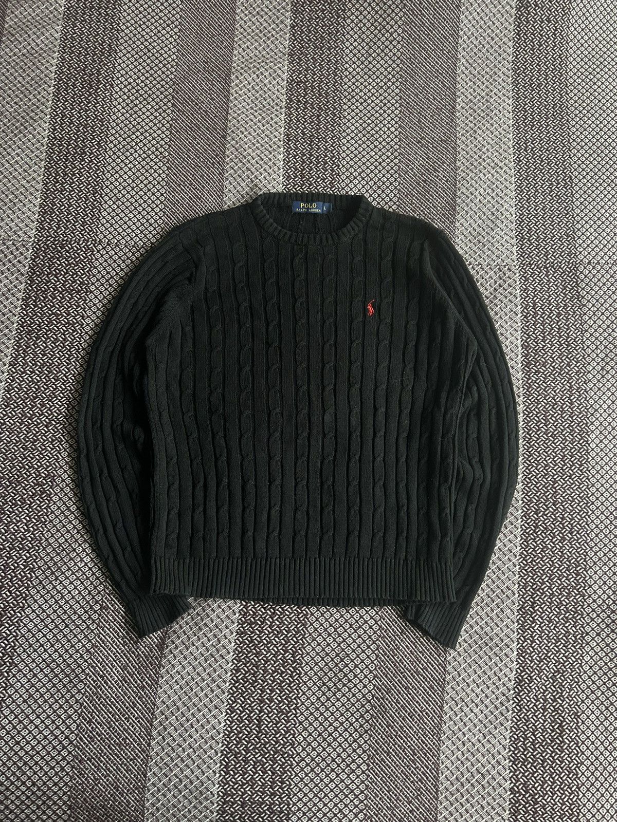 Polo Ralph Lauren Polo Ralph Lauren Sweater Mens Solid Style Black Size Large Size US L / EU 52-54 / 3 - 1 Thumbnail