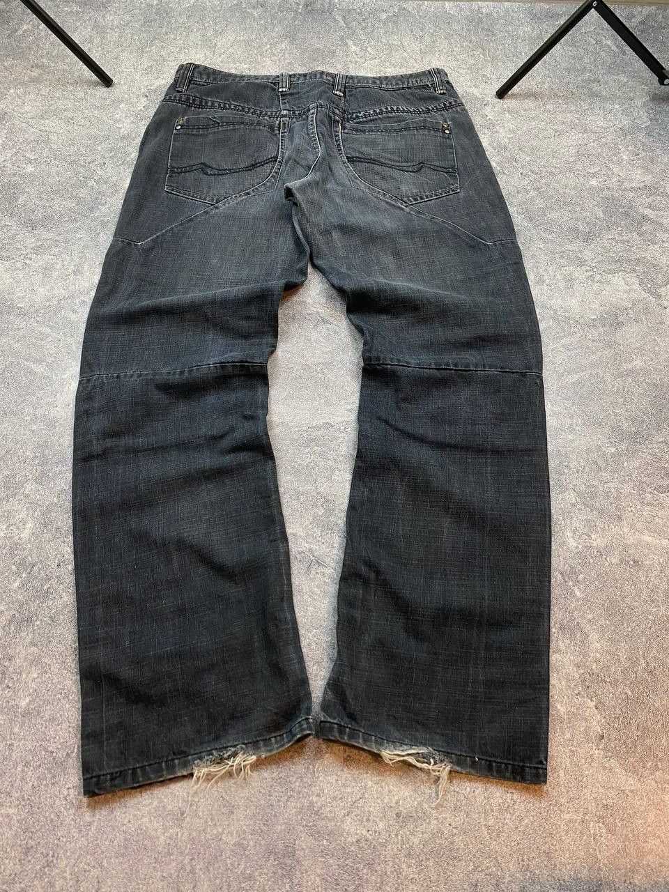 Japanese Brand Jeans Dirty Pants faded crash denim thrashed y2k distressed Size US 38 / EU 54 - 2 Thumbnail