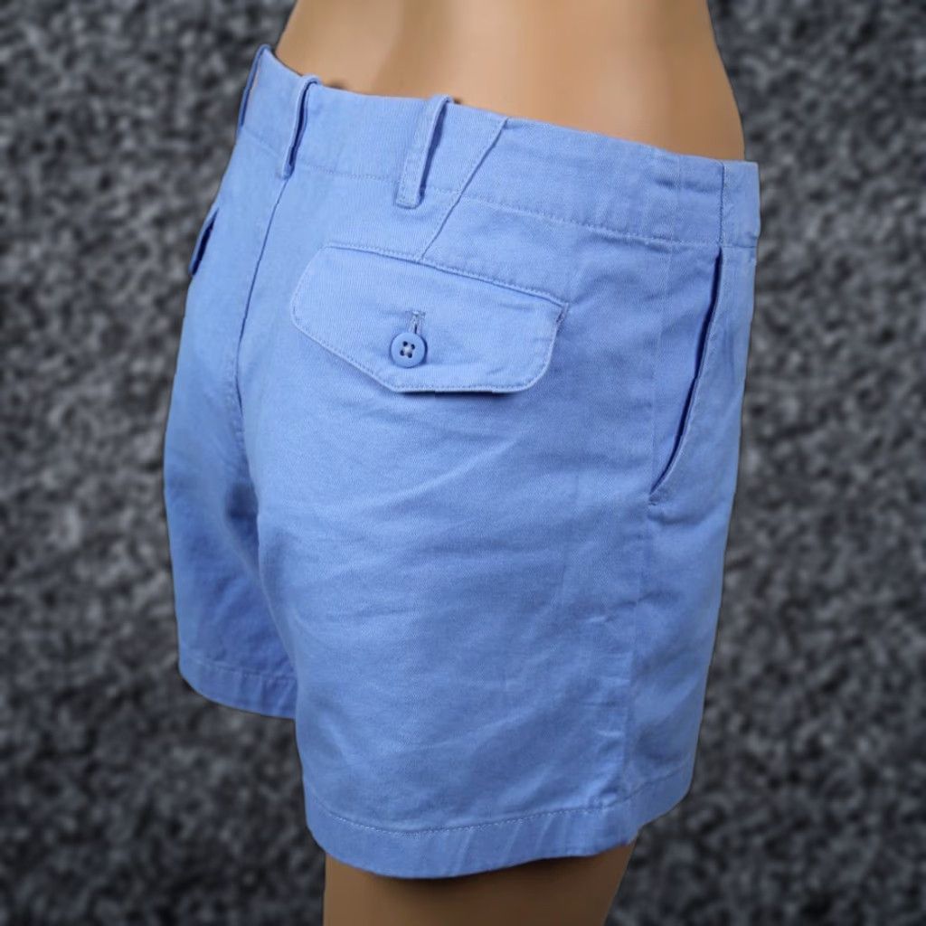 Ralph Lauren Ralph Lauren Sport Blue White Pony Shorts NWT 2 Womens Blues Cotton Casual Shorts Front Style Flat 100% Cotton NWT" Size 26" / US 2 / IT 38 - 1 Thumbnail