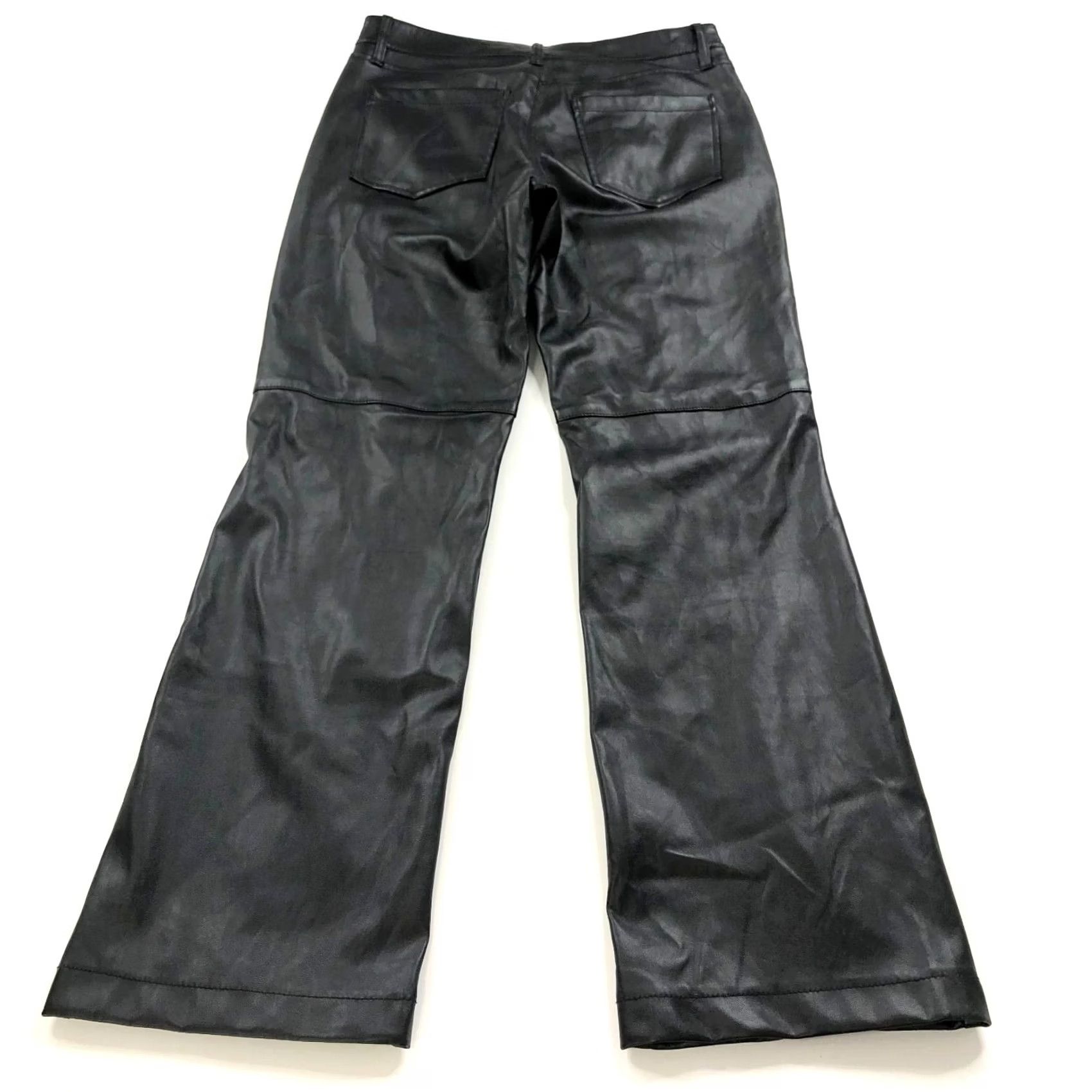 Vintage VINTAGE Kut From The Cloth 6 Pants 30W 28.5L High Rise Faux Leather Slit Black MINT Womens Size 28" / US 6 / IT 42 - 2 Thumbnail