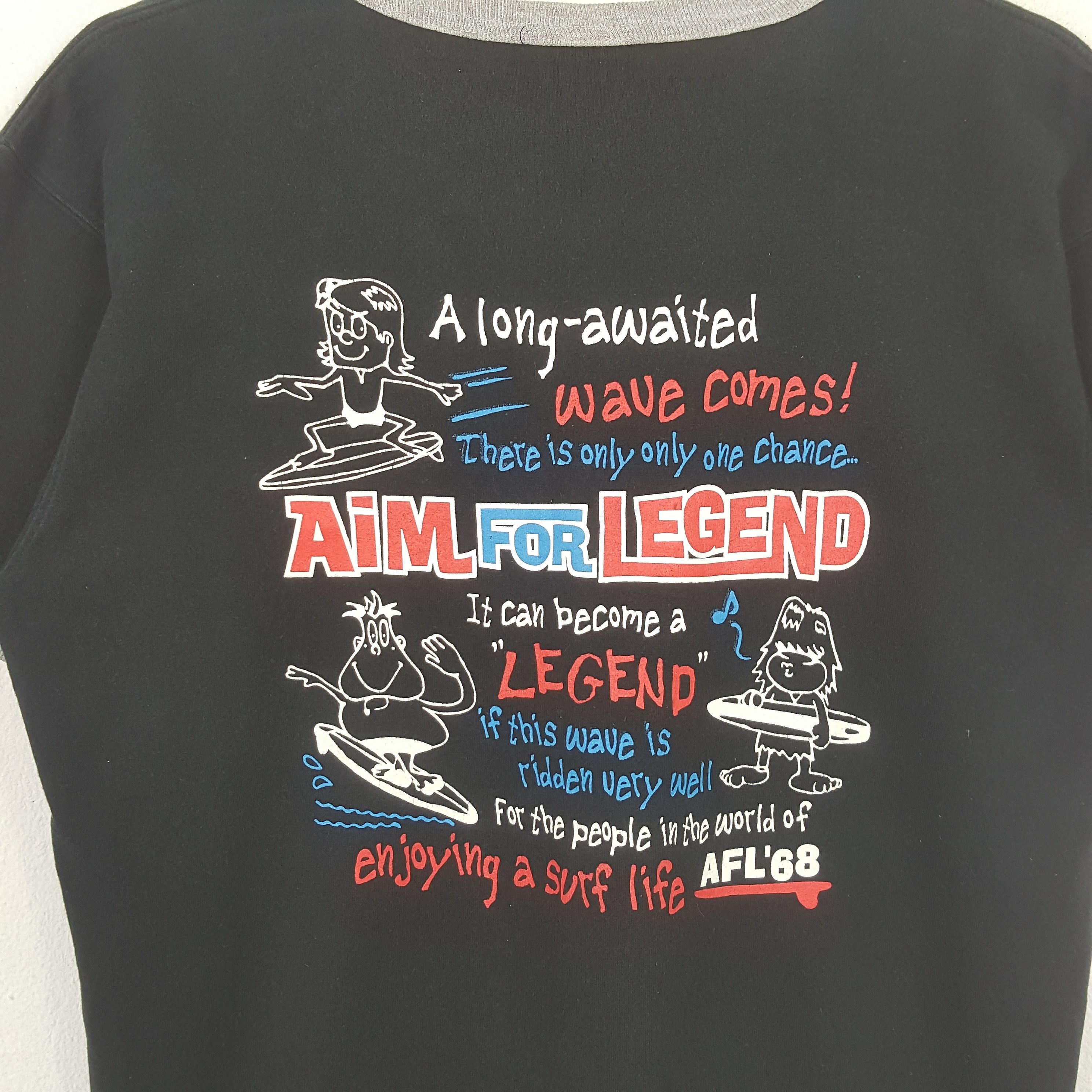 Vintage Aim For Legend Surfing Style Tshirt C276N68 Size US M / EU 48-50 / 2 - 4 Thumbnail