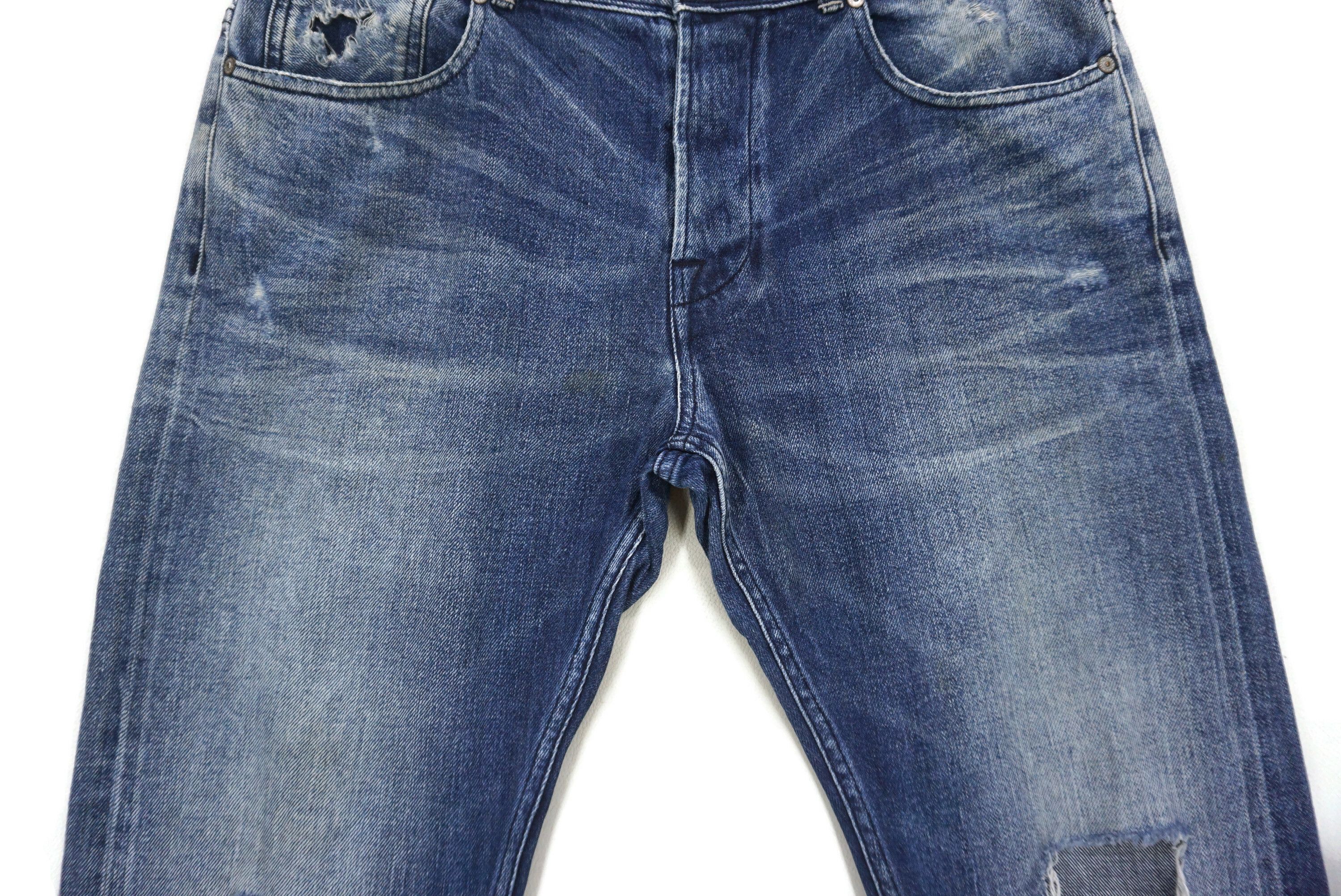 7 For All Mankind Selvedge Jeans Size 32 fit W34xL33.5 Larry Distressed Denim Size US 32 / EU 48 - 6 Thumbnail