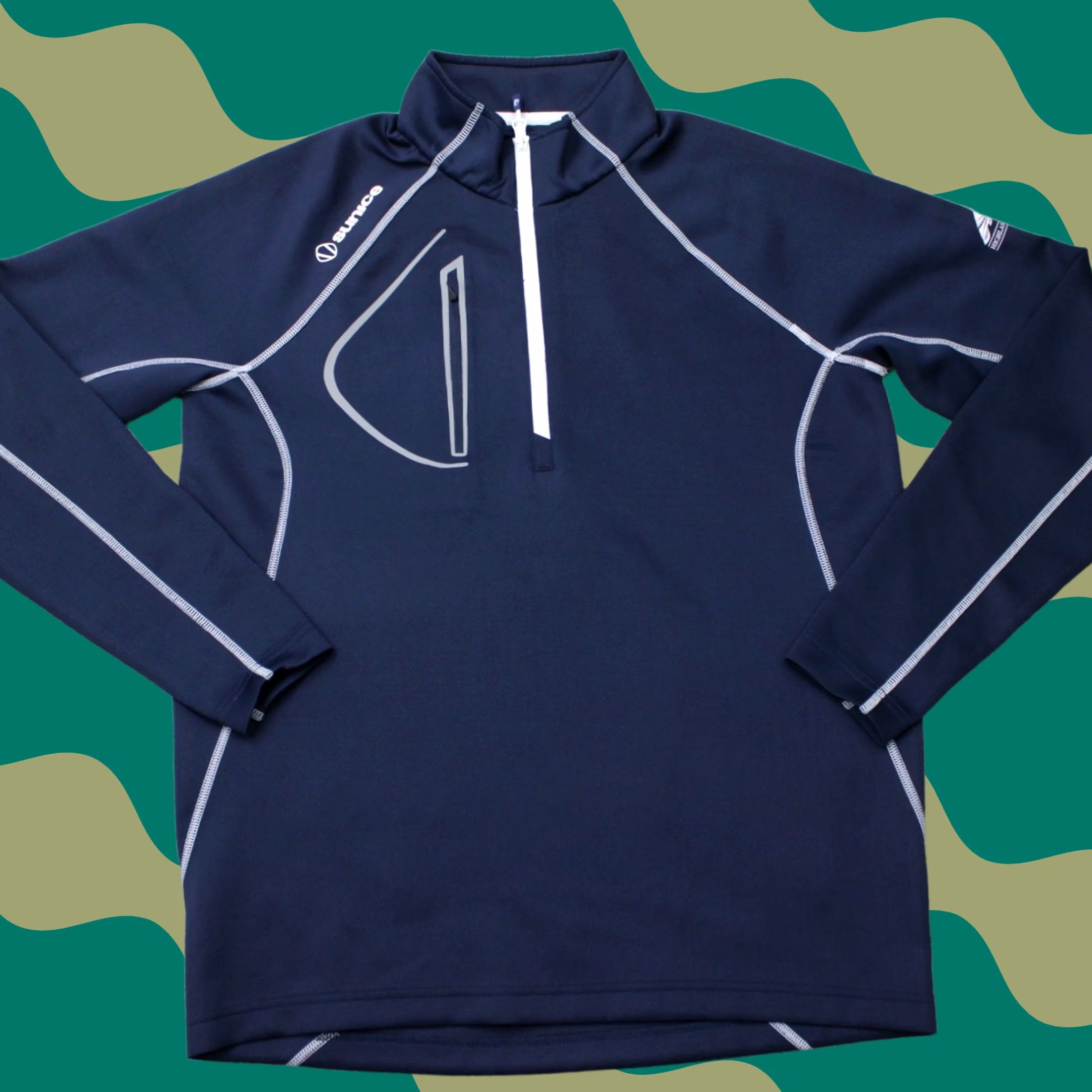 Vintage Sunice Sweatshirt Mens Medium Blue Allendale Stretch 1/4 Zip Golf Pullover Size US M / EU 48-50 / 2 - 1 Thumbnail