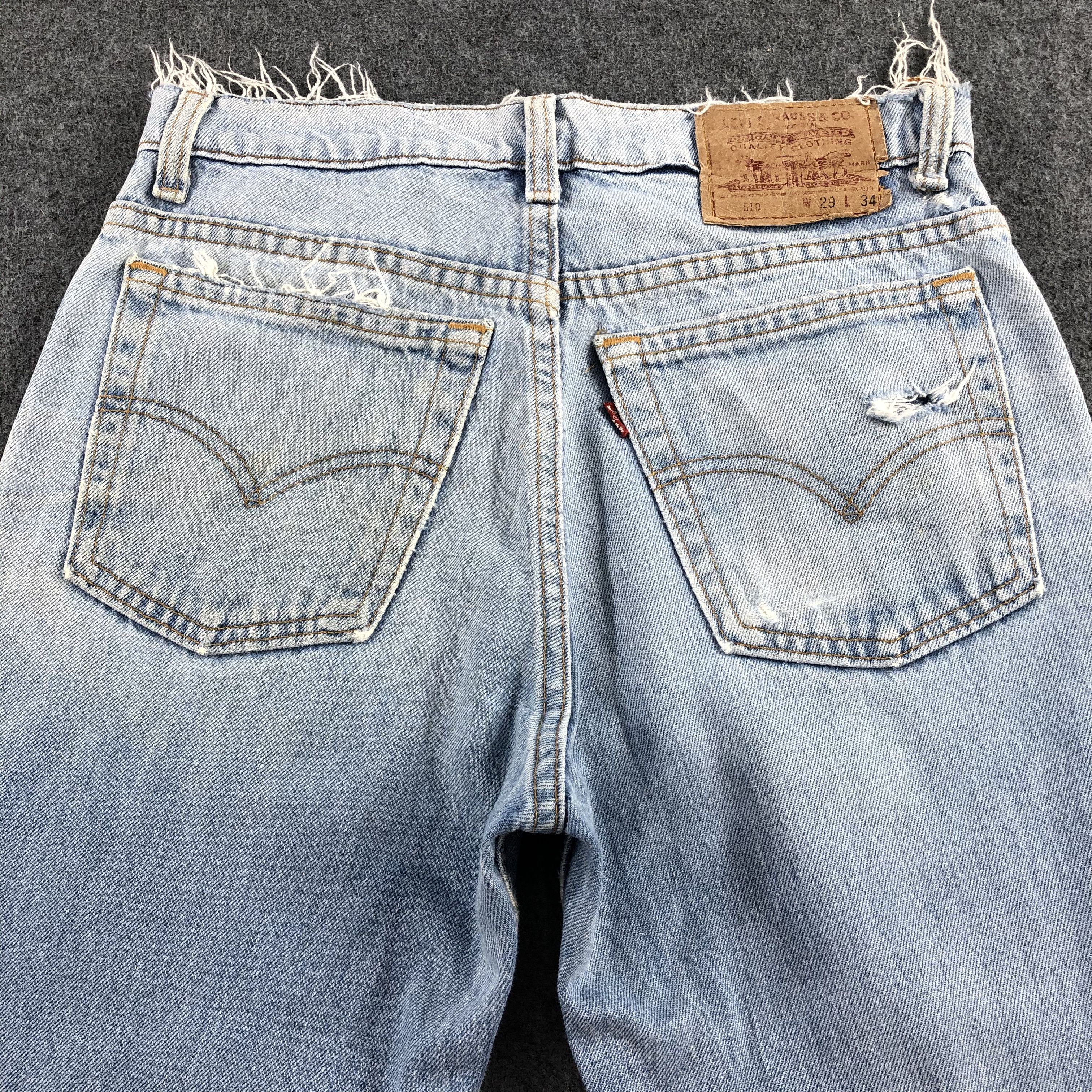 Levi's Vintage 90s Light Wash Levis 510 Jeans-J1898 Size US 28 / EU 44 - 4 Thumbnail