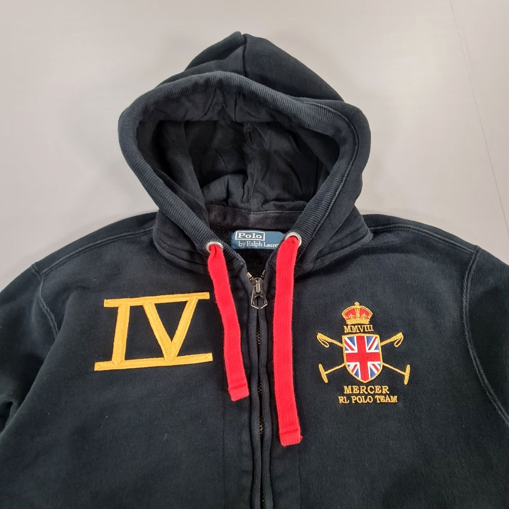 Polo Ralph Lauren Polo Ralph Lauren Mens Hoodie Black Medium Full Zip Mercer Crest Logo Size US M / EU 48-50 / 2 - 2 Thumbnail