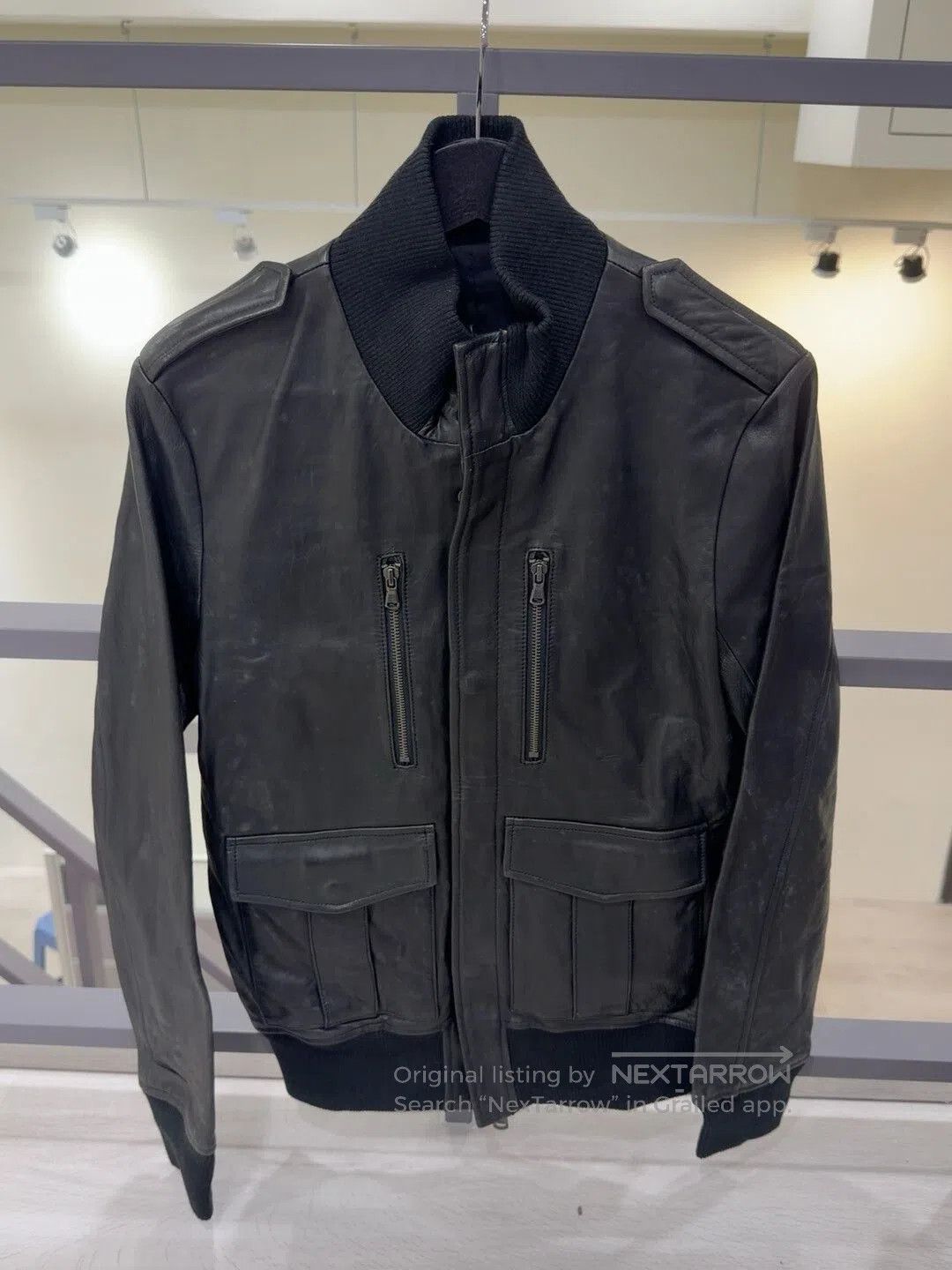 Japanese Brand Men's Black Leather Jacket Size L. Size US M / EU 48-50 / 2 - 1 Thumbnail