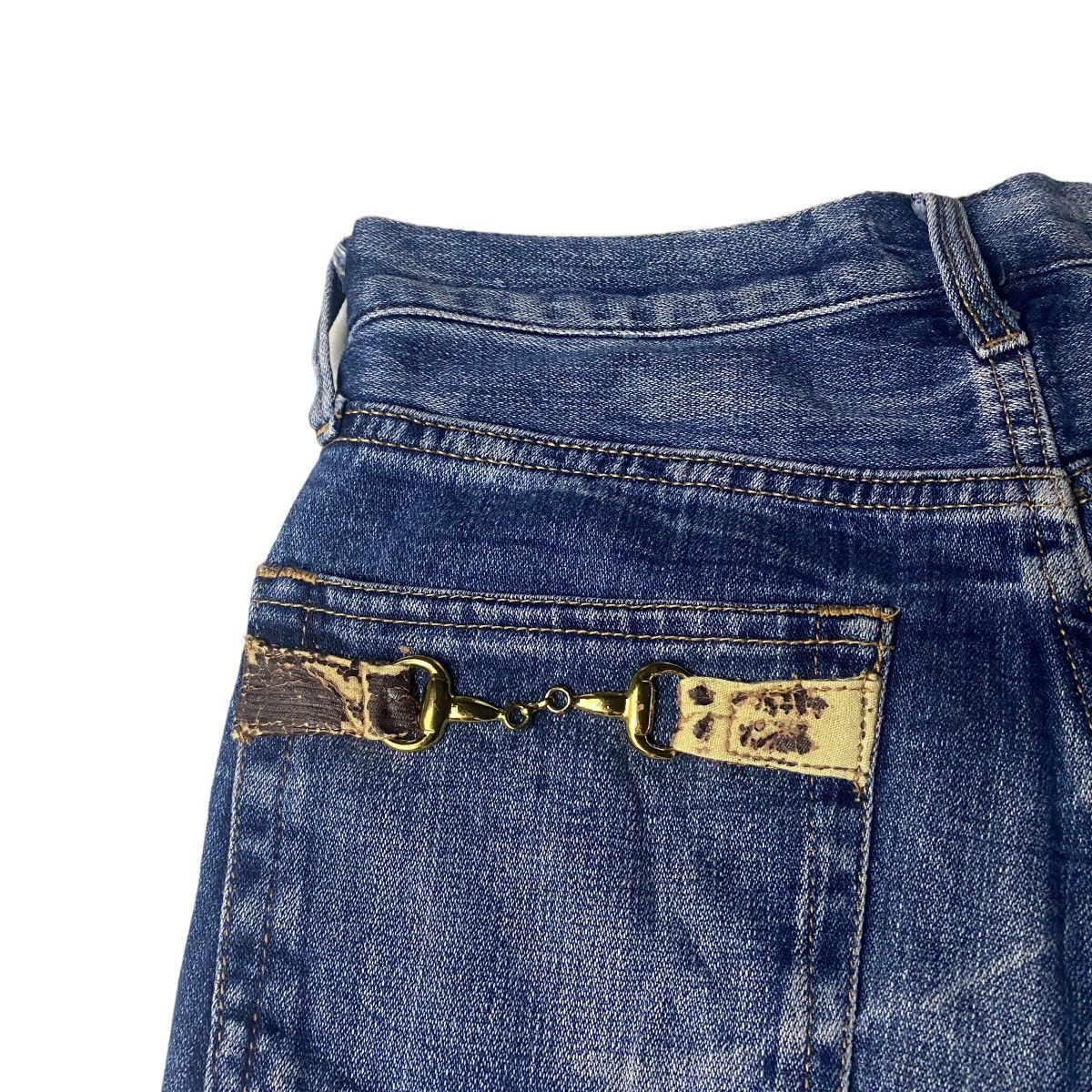 If Six Was Nine Spinash Distressed Washed Snake Chain Jeans Size US 29 - 8 Thumbnail