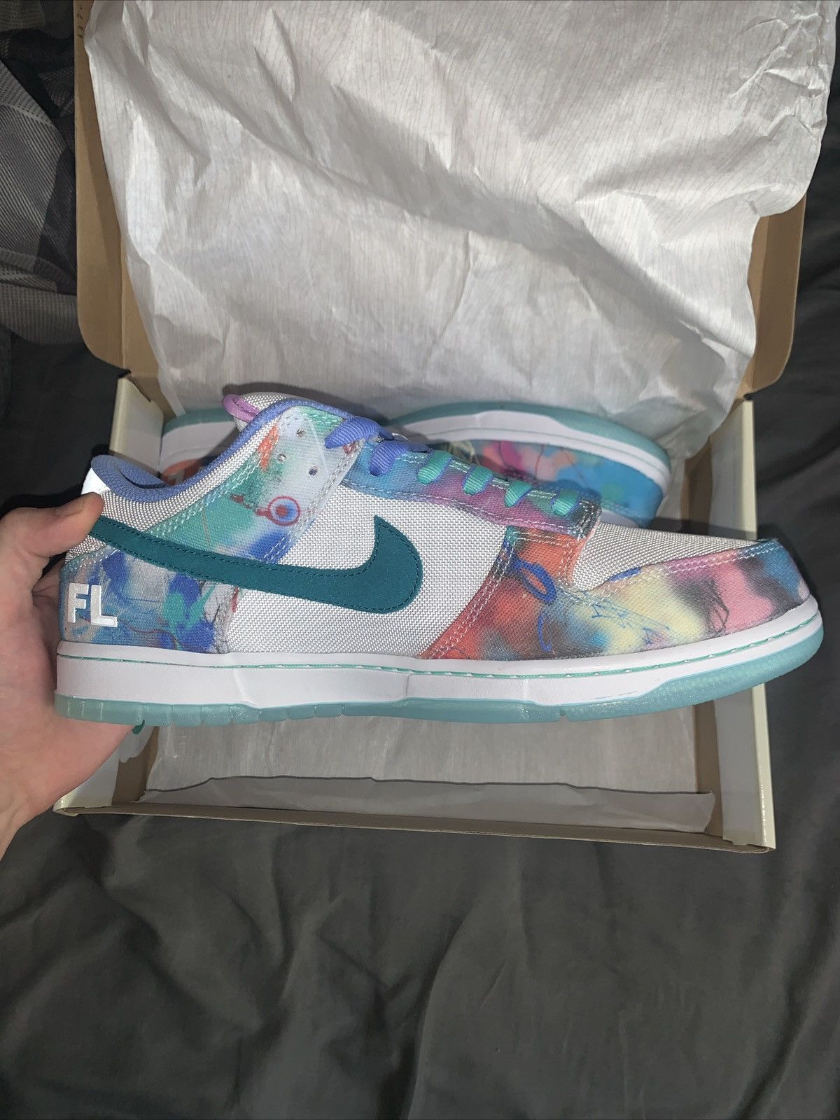Nike Nike Sb Dunk low Futura Laboratories Bleached Aqua Size US 10.5 / EU 43-44 - 3 Thumbnail