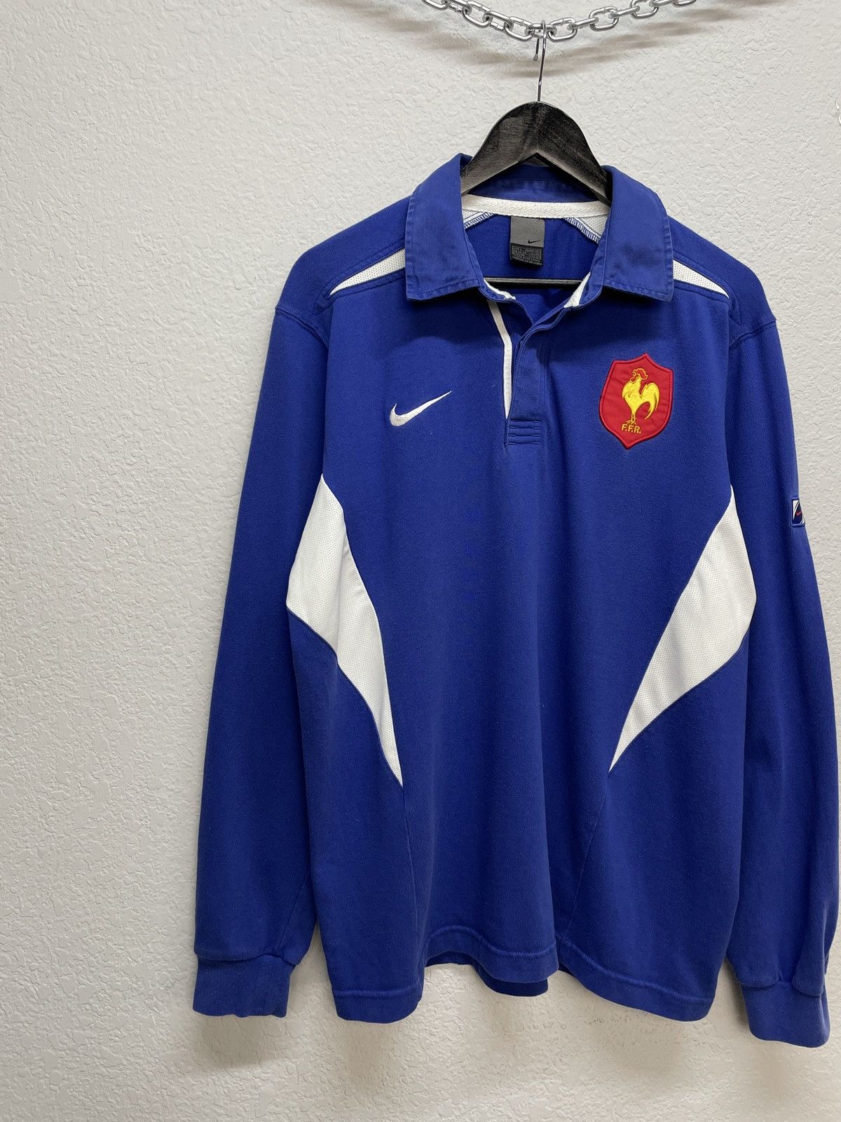 Vintage Vinitage Y2K Nike France 2000s Rugby Polo Sweatshirt Size US M / EU 48-50 / 2 - 2 Thumbnail