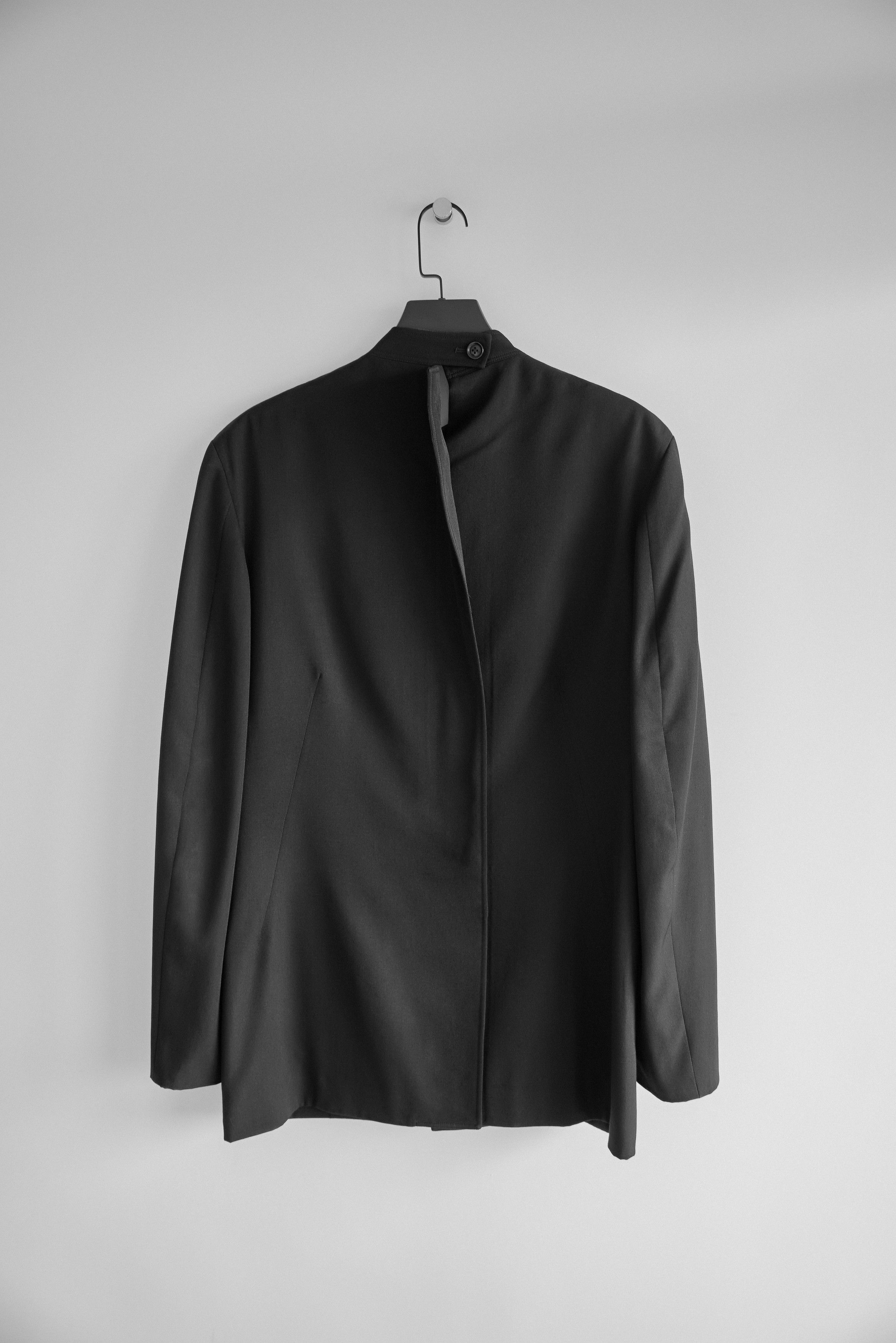 Yohji Yamamoto Yohji Yamamoto Pour Homme - W/Gabardine Stand Collar Jacket Size US M / EU 48-50 / 2 - 5 Thumbnail