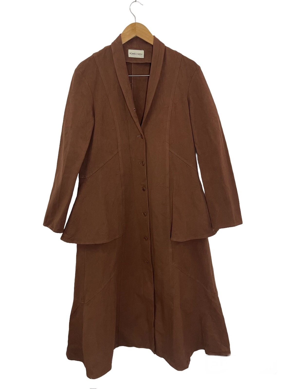 Romeo Gigli VINTAGE ROMEO GIGLI TRENCH COAT DRESS Size XS / US 0-2 / IT 36-38 - 1 Thumbnail