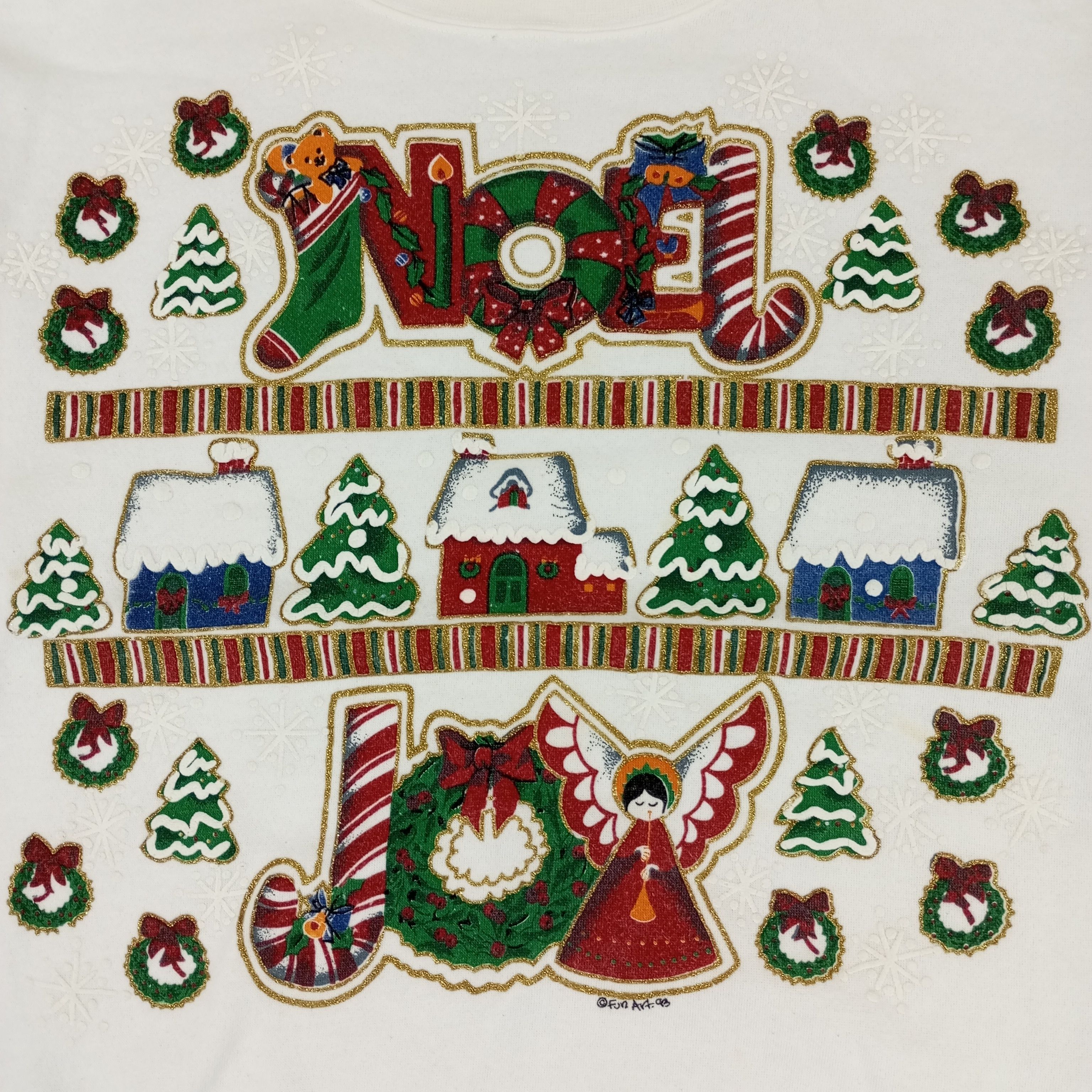 Vintage Noel Joy Christmas Style Streetwear Vintage Sweatshirt Size US XL / EU 56 / 4 - 2 Thumbnail