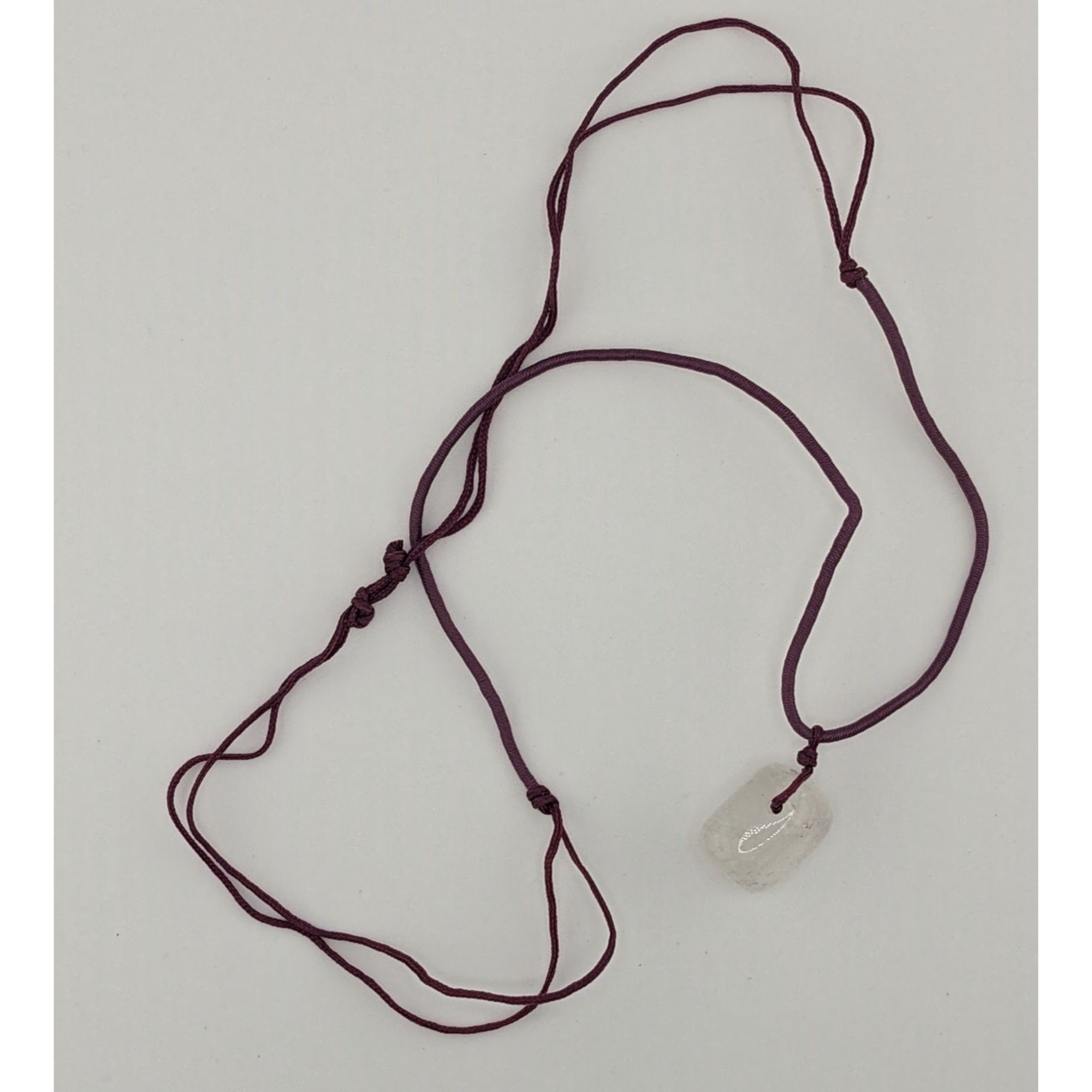Other Handmade Bohemian Polished Quartz Pendant Necklace On Purple Size ONE SIZE - 4 Thumbnail