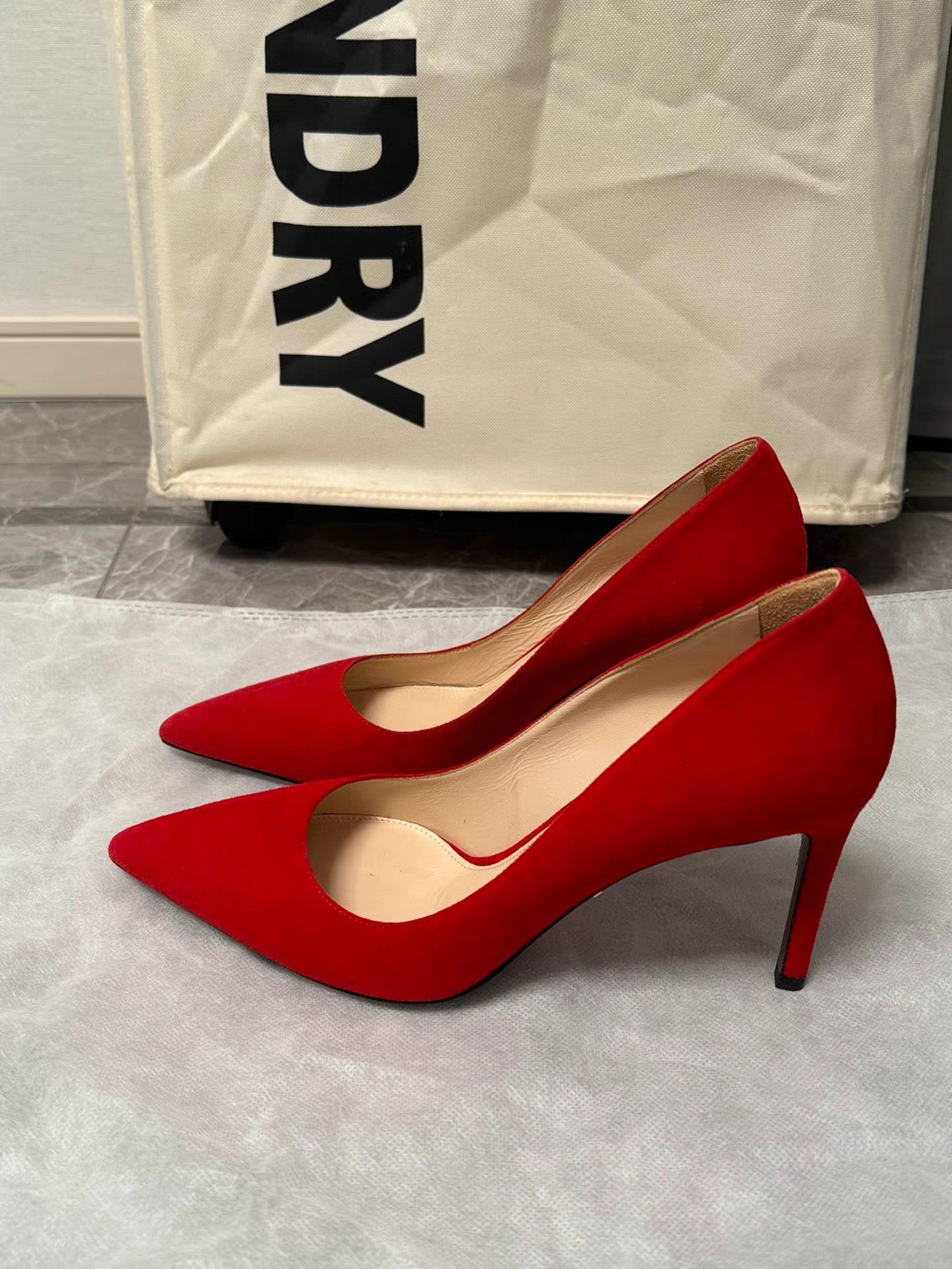 Prada Prada Red Heels K6 Size US 7.5 / IT 37.5 - 3 Thumbnail