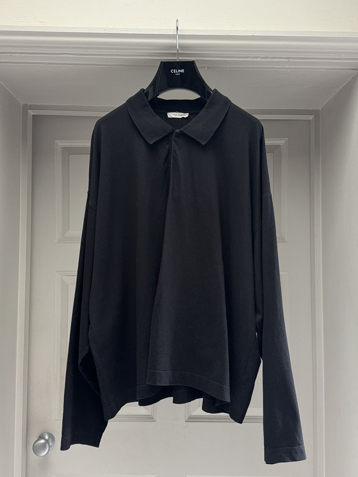 The Row The Row Mens Bryson Black Polo Shirt size XL Size US L / EU 52-54 / 3 - 3 Thumbnail
