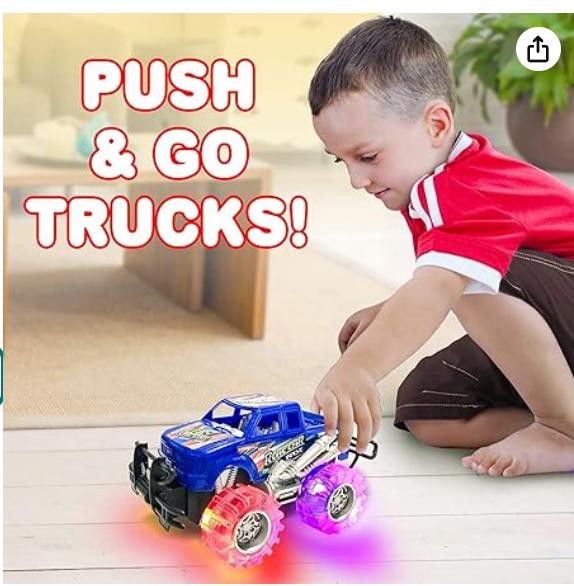 NBDN Nobrandedon 4 PACK Light Up Monster Trucks Set, Lights up! Size ONE SIZE - 6 Thumbnail