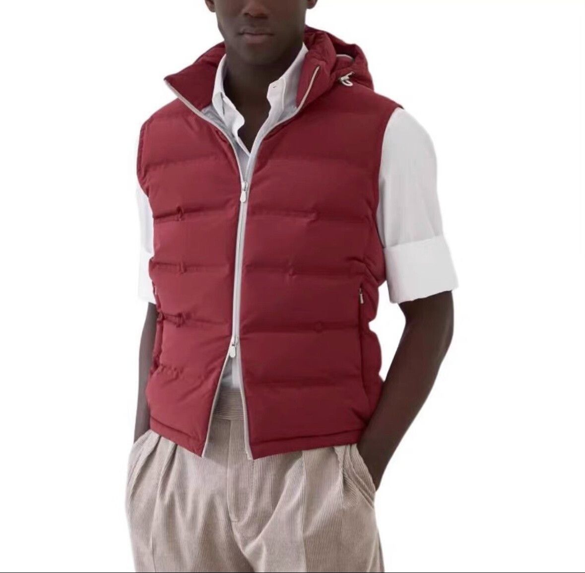 Brunello Cucinelli Brunello Cucinelli Men's Red Vest Size US M / EU 48-50 / 2 - 1 Thumbnail