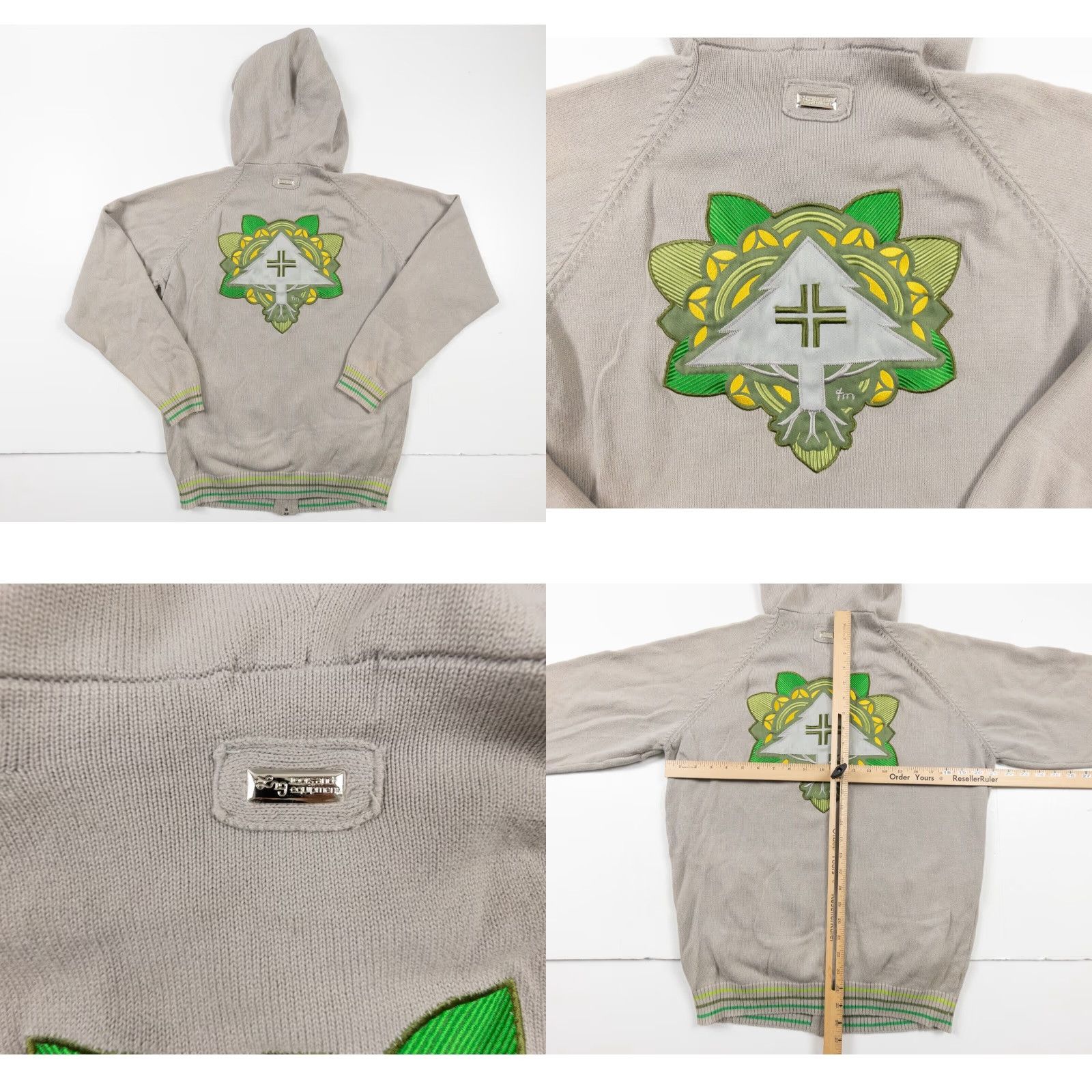 Vintage LRG Full Zip Hoodie Men’s Large Gray Knitted Long Sleeve Streetwear Size US L / EU 52-54 / 3 - 8 Thumbnail