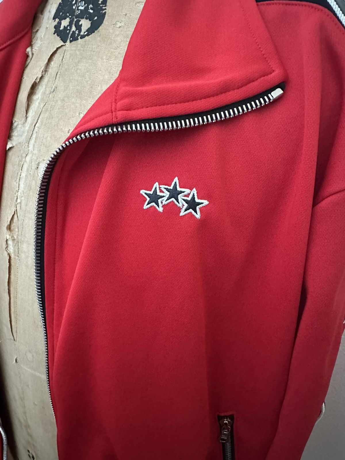 Amiri Amiri leather trim red track jacket size small Size US S / EU 44-46 / 1 - 2 Thumbnail