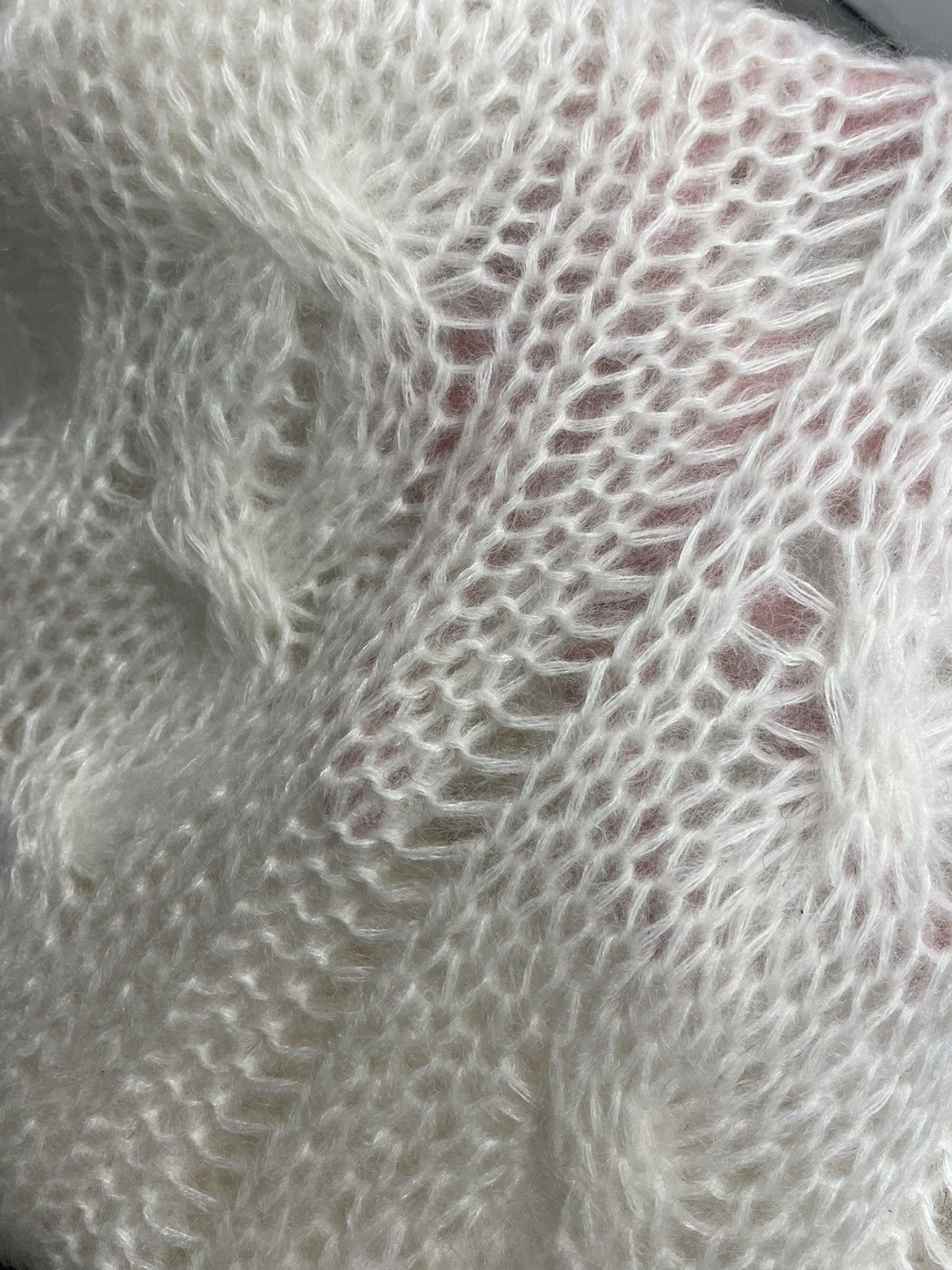 Celine Boxy Aran Sweater in mohair Size US L / EU 52-54 / 3 - 3 Thumbnail