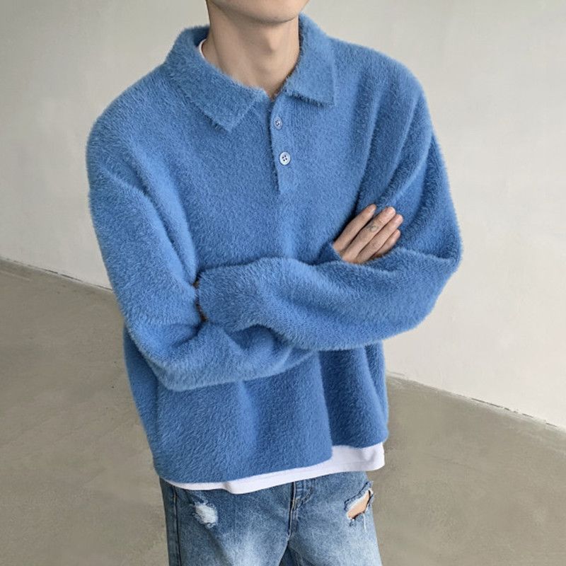 Japanese Brand Korean Style Knitting Tops Turn-down Collar Size US XL / EU 56 / 4 - 3 Thumbnail