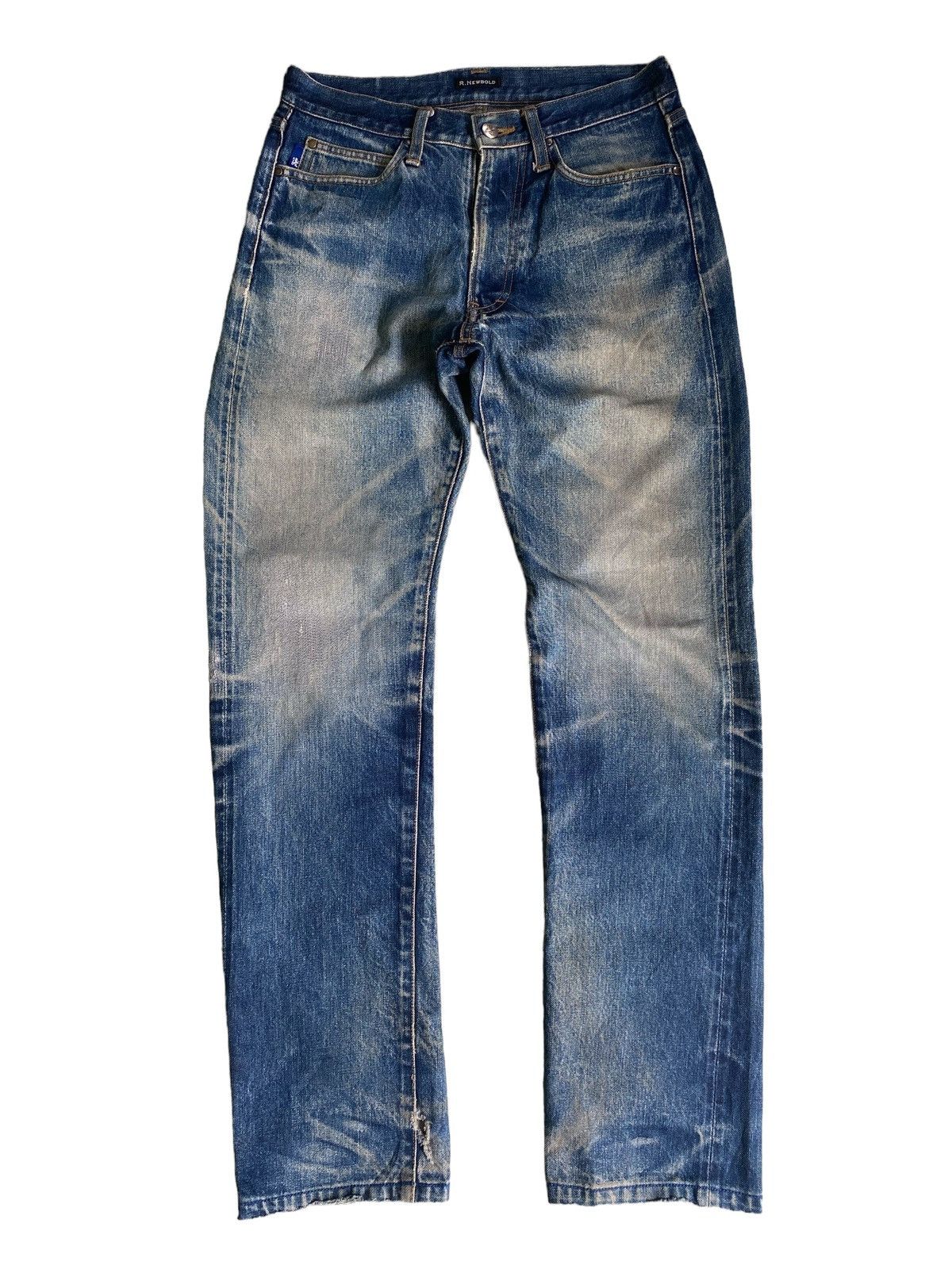 image of R Newbold x Vintage R.newbold Distressed Selvage Redline Jeans W30” in Blue, Men's