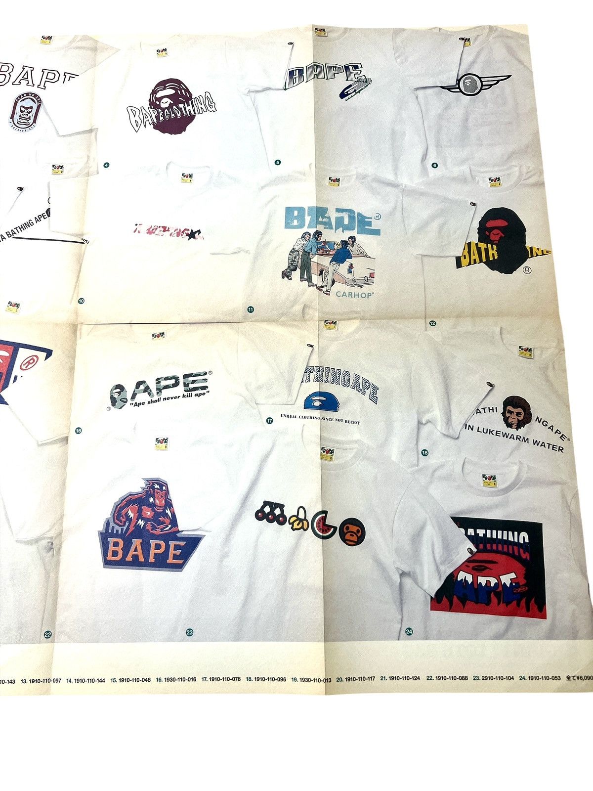 Bape BAPE Poster T-shirt 2012 Logo Car Hop A Bathing Ape Size ONE SIZE - 8 Thumbnail