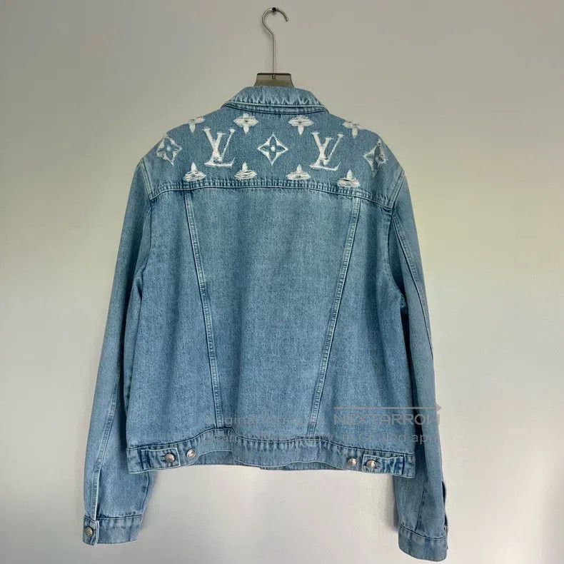 Louis Vuitton Louis Vuitton size 60 SS25 black logo denim jacket Size US XXL / EU 58 / 5 - 2 Thumbnail