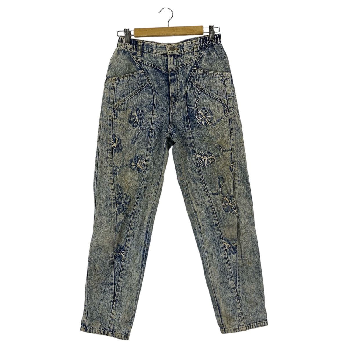 Designer × Vintage Vintage jeans beautiful floral made in china very rare Size 26" / US 2 / IT 38 - 1 Thumbnail