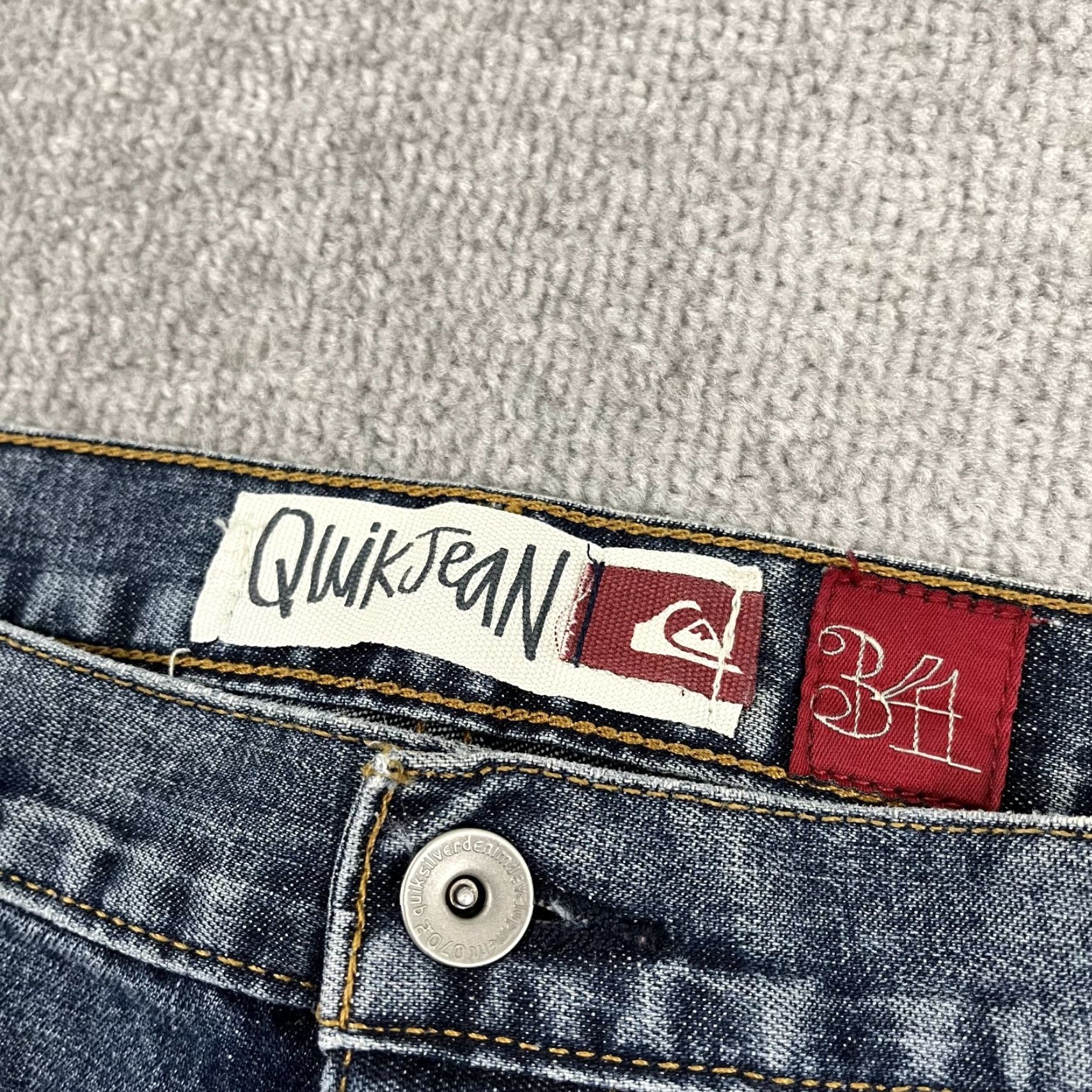 Quiksilver VINTAGE Quiksilver Jeans Mens 34x32 Wide Leg Denim Retro Y2K Skater, 90s, Classic, Blue Size US 34 / EU 50 - 2 Thumbnail