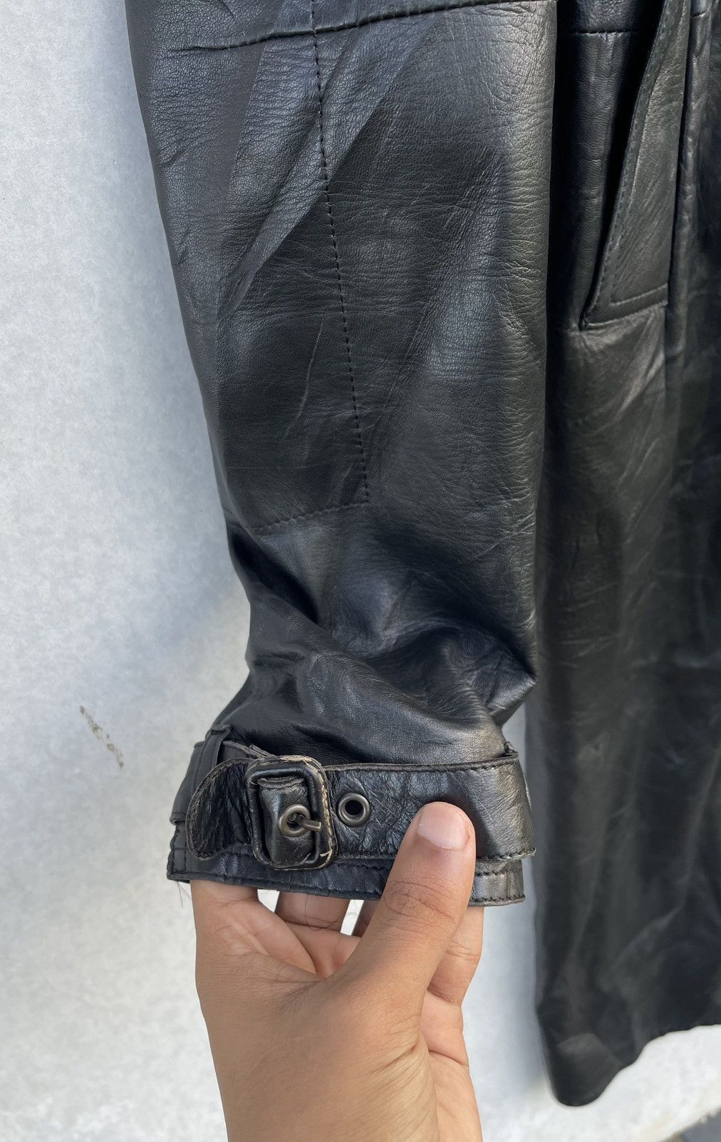 Costume National 🔥RARE🔥 COSTUME NATIONAL HOMME SINGLE BRESTED LEATHER COAT Size US M / EU 48-50 / 2 - 9 Thumbnail