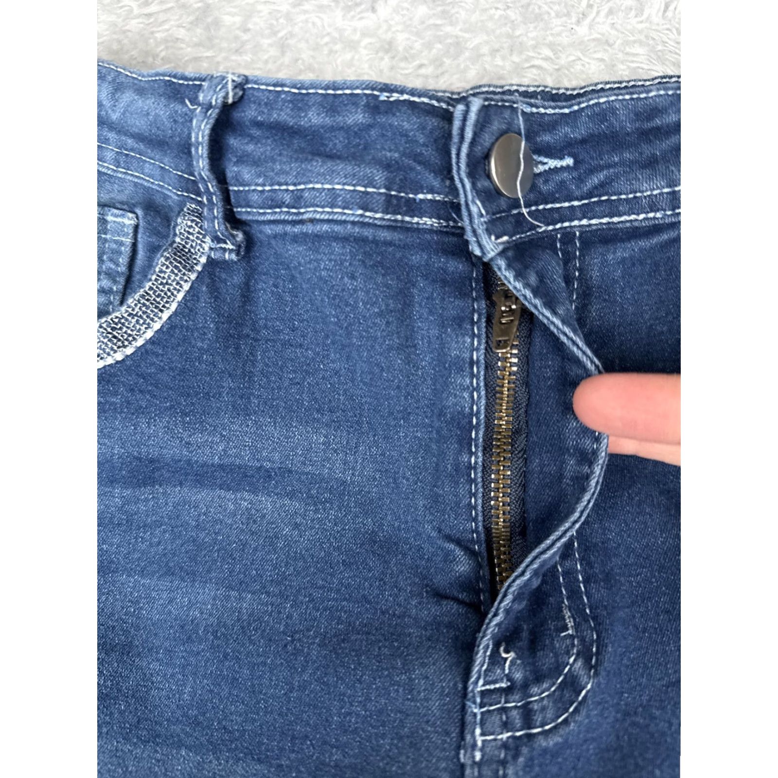 Denime Stretch Denim Jeans Women XL Blue Bootcut Mid Rise Casual Stretchy Comfort 30x29 Size 30" / US 8 / IT 44 - 5 Thumbnail