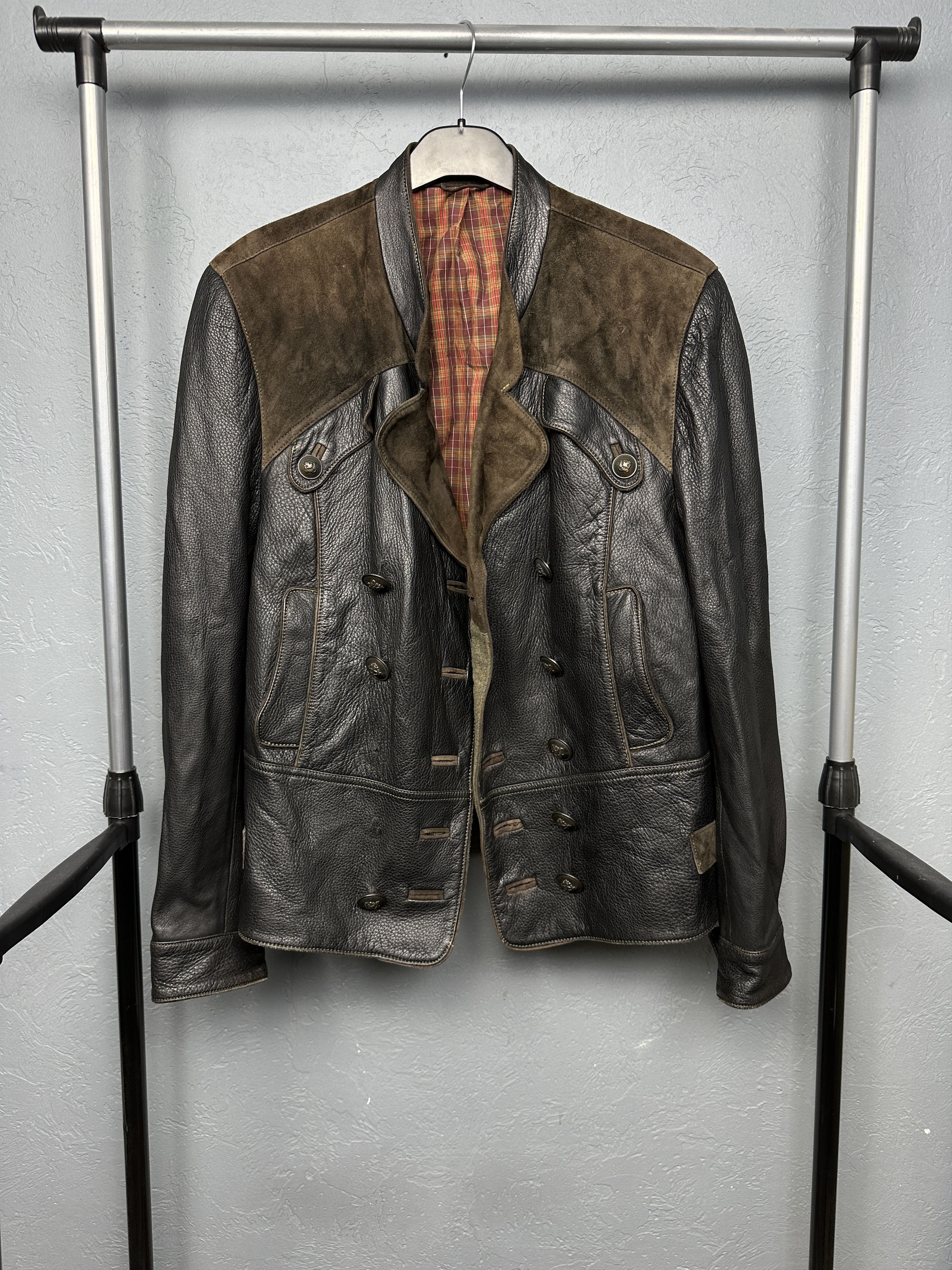 Vintage Meindl 90s Vintage Mens Leather Jacket Size US M / EU 48-50 / 2 - 1 Thumbnail