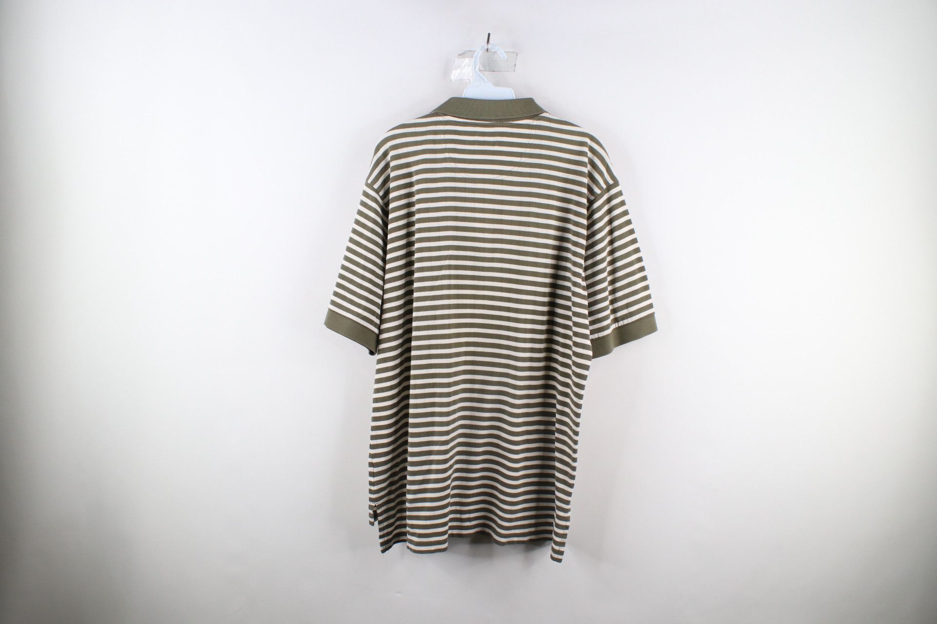 Vintage Vintage Adidas Golf Faded Striped Collared Polo Shirt Green Size US XL / EU 56 / 4 - 9 Thumbnail