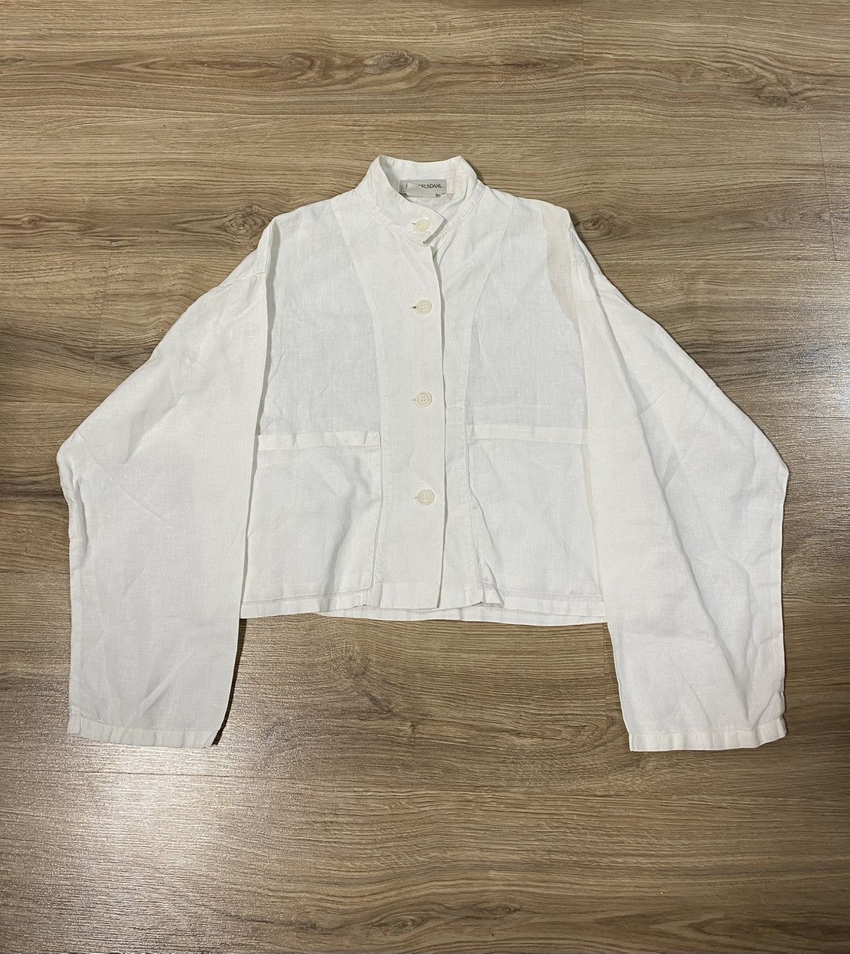 Ivan Grundahl Ivan Grundahl Linea S White Milk Oversized Linen shirt Size M / US 6-8 / IT 42-44 - 1 Thumbnail